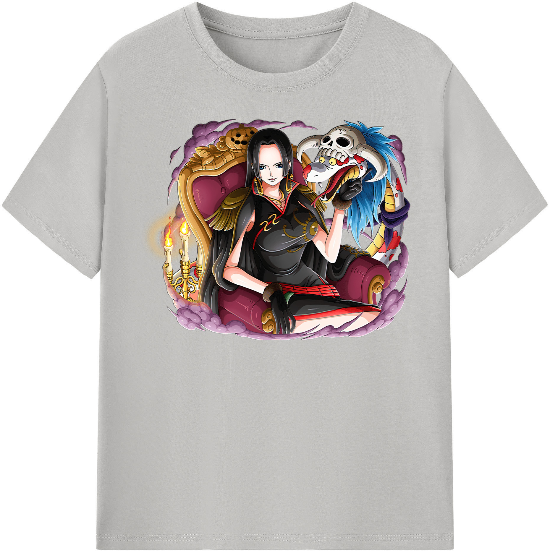 ワンピース ボア・ハンコック ONE PIECE Boa·Hancock 綿100％半袖Tシャツ（フロントプリント）