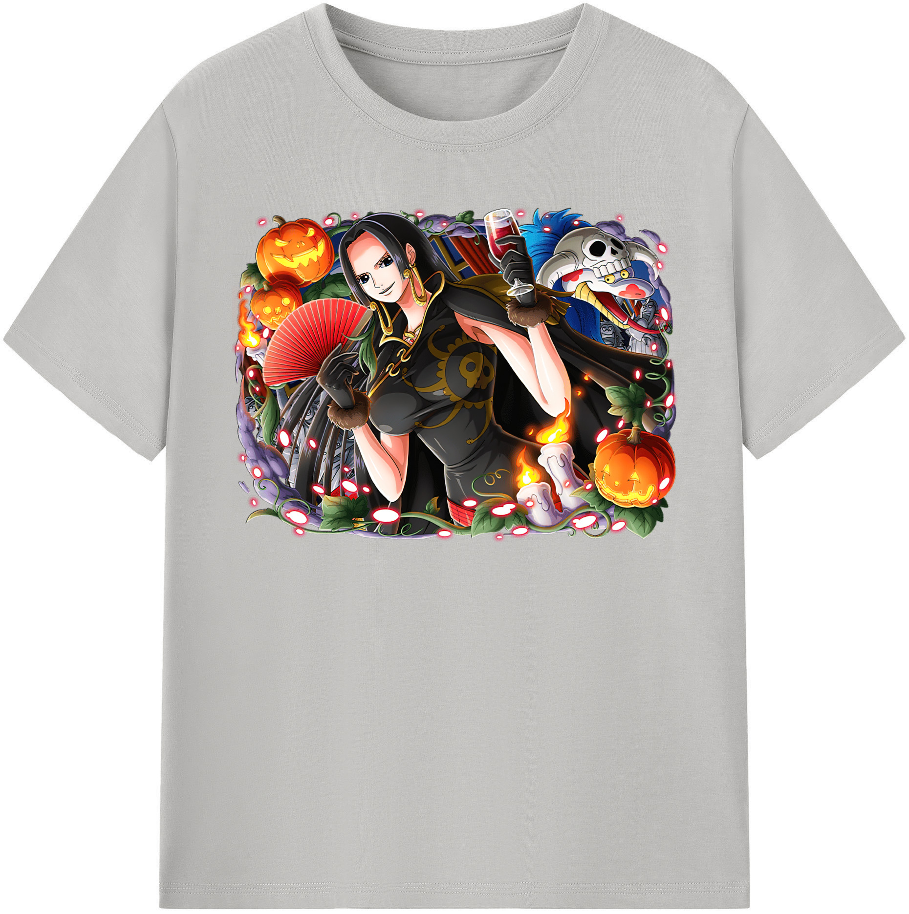 ワンピース ボア・ハンコック ONE PIECE Boa·Hancock 綿100％半袖Tシャツ（フロントプリント）
