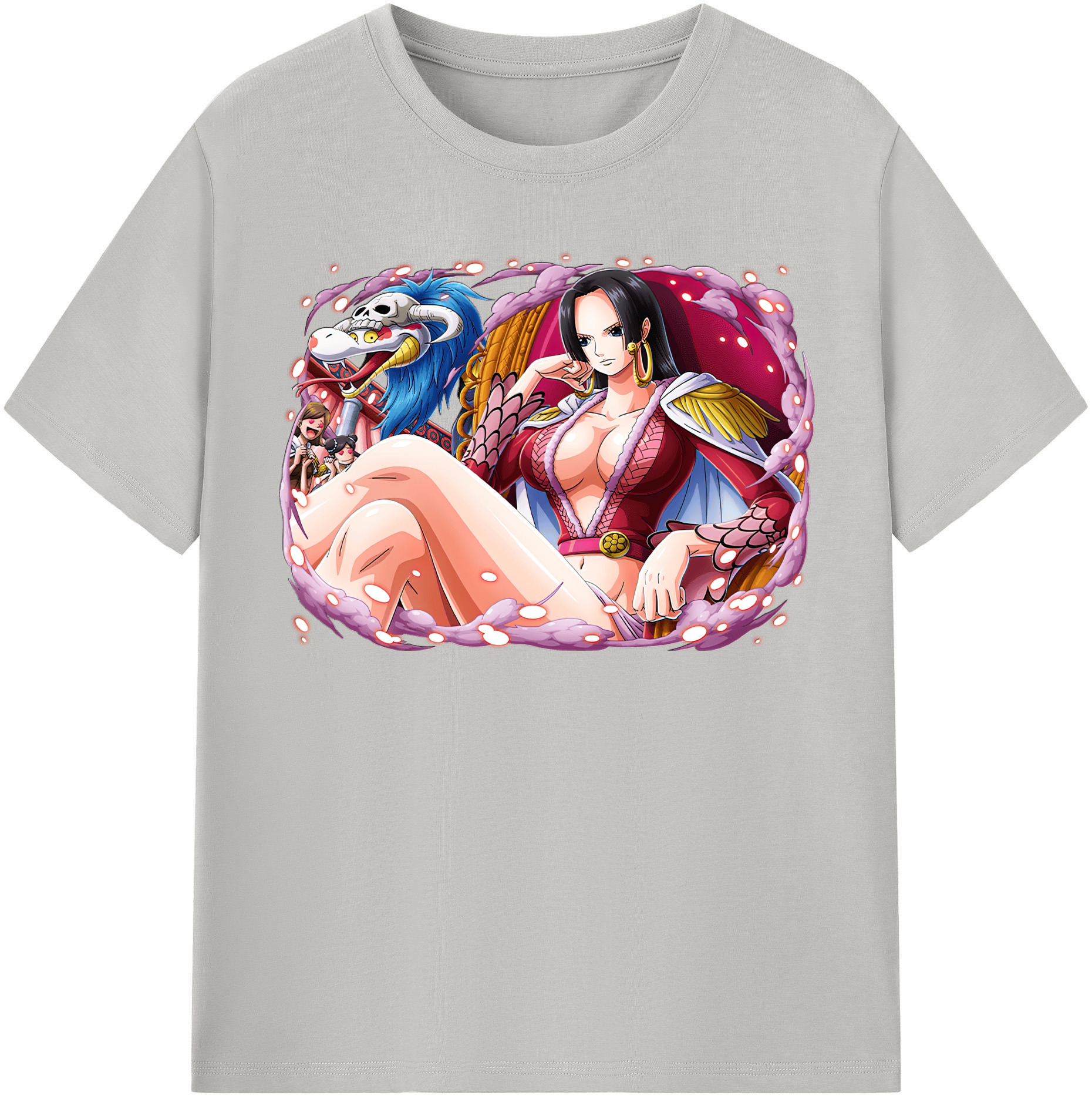 ワンピース ボア・ハンコック ONE PIECE Boa·Hancock 綿100％半袖Tシャツ（フロントプリント）
