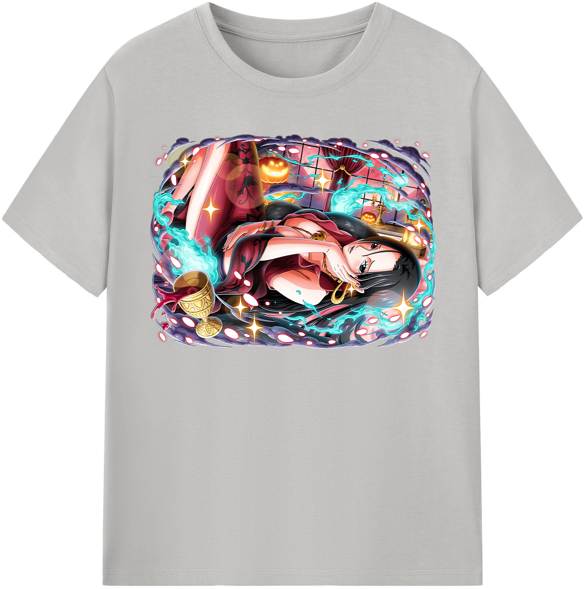 ワンピース ボア・ハンコック ONE PIECE Boa·Hancock 綿100％半袖Tシャツ（フロントプリント）