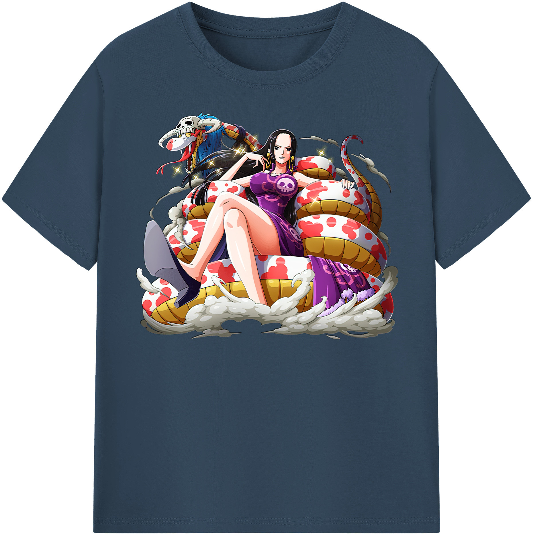 ワンピース ボア・ハンコック ONE PIECE Boa·Hancock 綿100％半袖Tシャツ（フロントプリント）