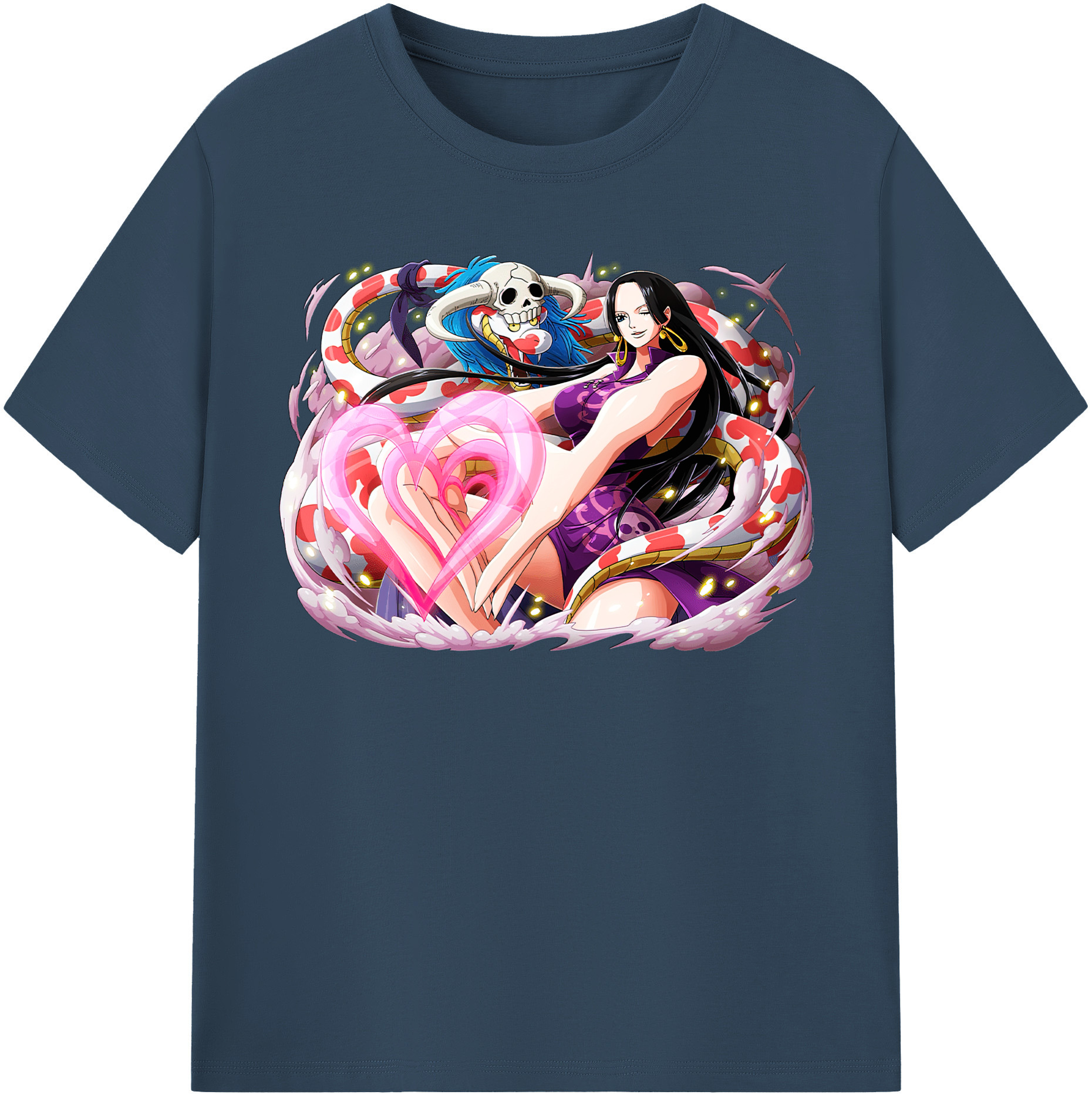 ワンピース ボア・ハンコック ONE PIECE Boa·Hancock 綿100％半袖Tシャツ（フロントプリント）