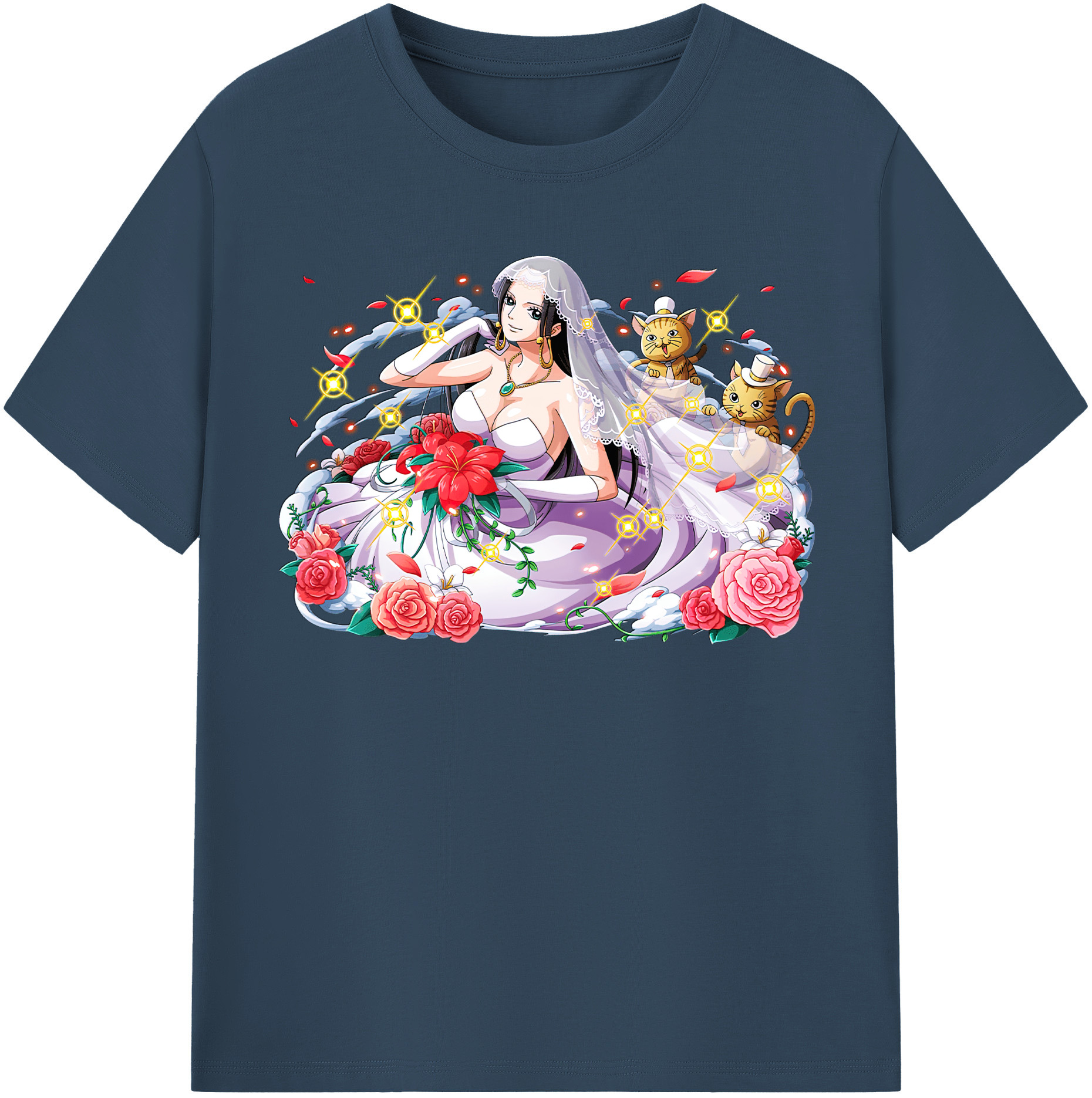 ワンピース ボア・ハンコック ONE PIECE Boa·Hancock 綿100％半袖Tシャツ（フロントプリント）