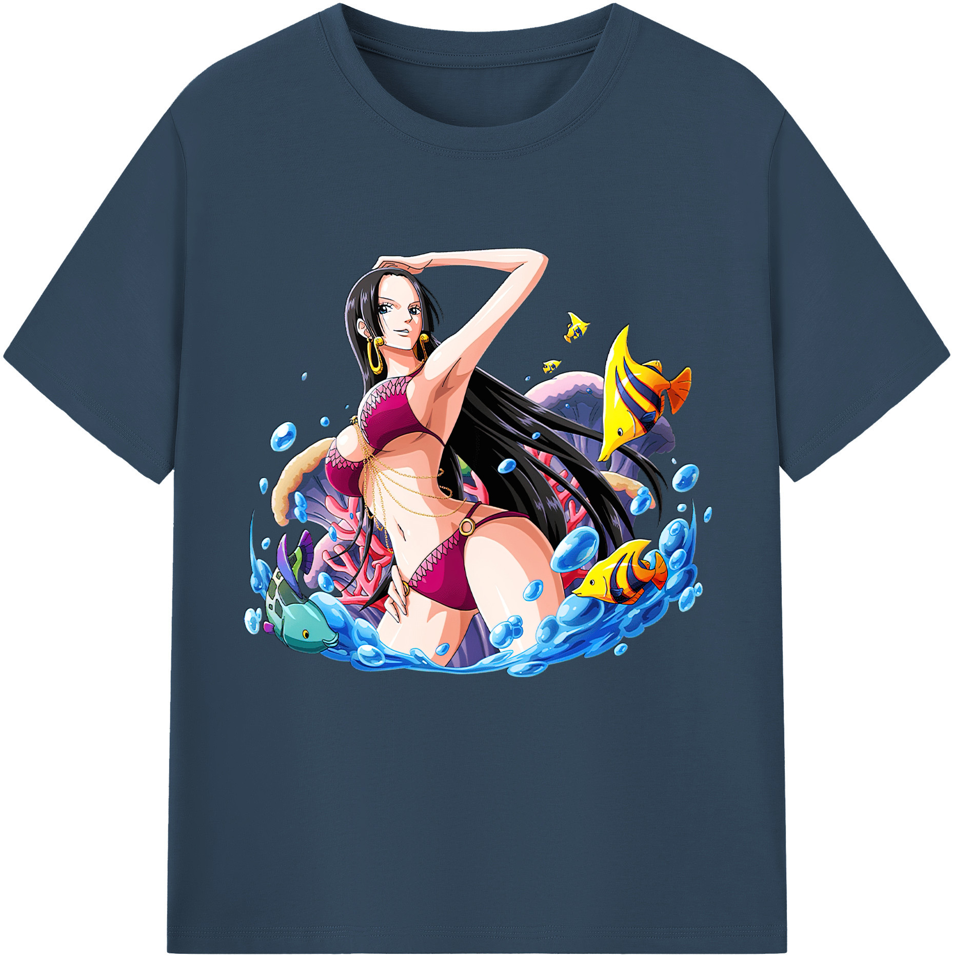 ワンピース ボア・ハンコック ONE PIECE Boa·Hancock 綿100％半袖Tシャツ（フロントプリント）