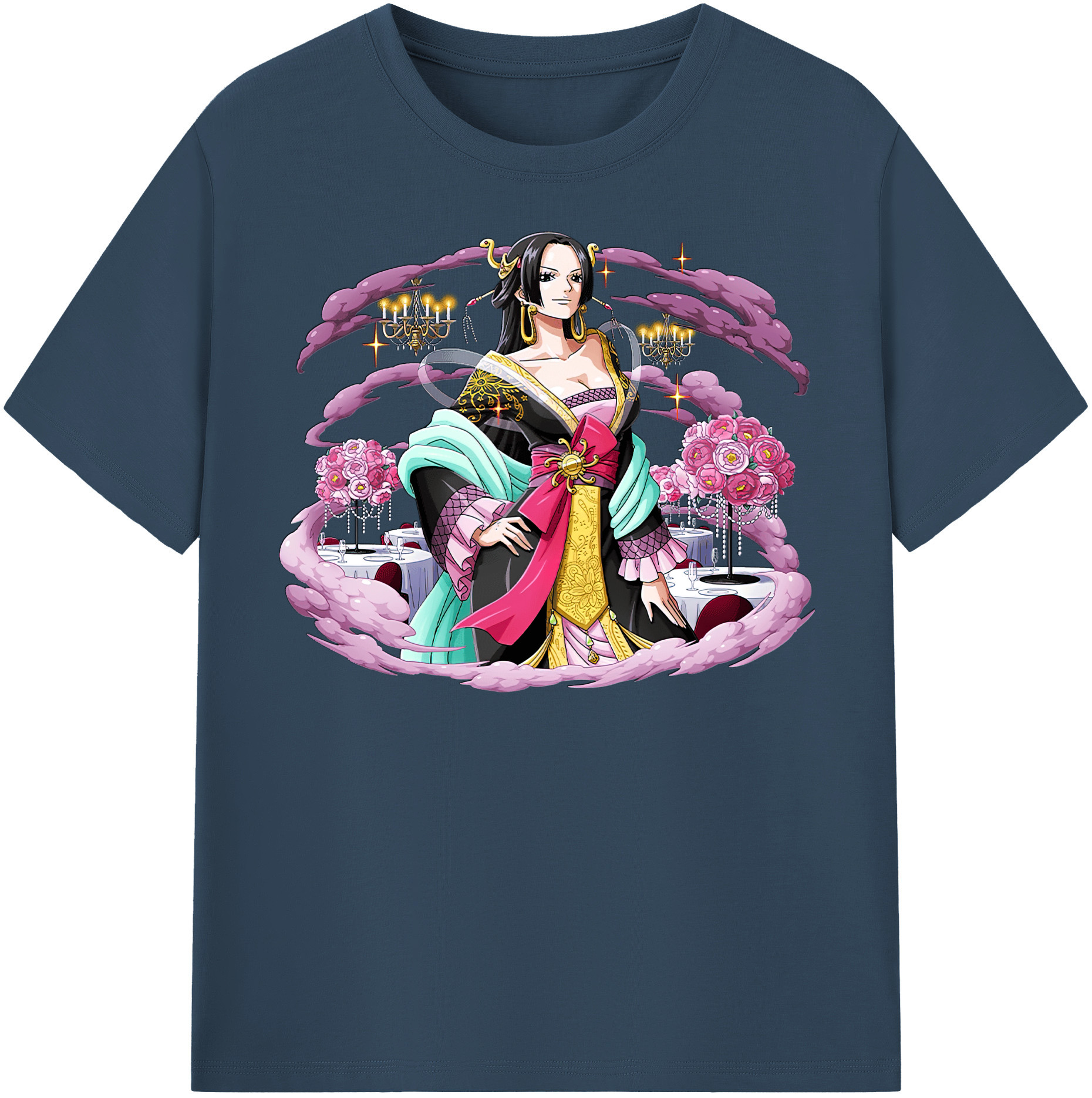 ワンピース ボア・ハンコック ONE PIECE Boa·Hancock 綿100％半袖Tシャツ（フロントプリント）