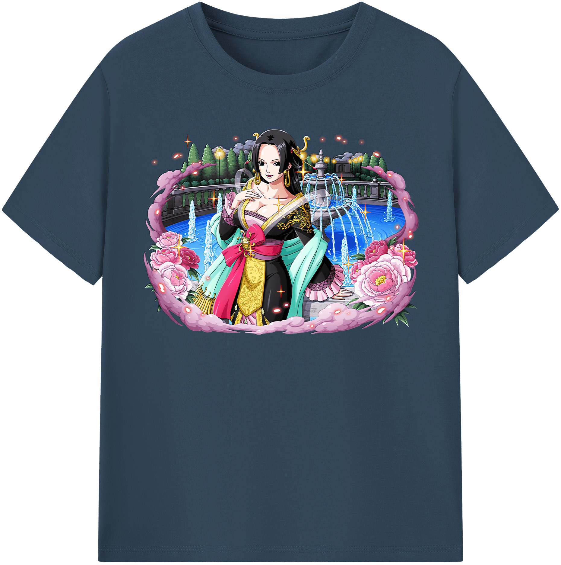 ワンピース ボア・ハンコック ONE PIECE Boa·Hancock 綿100％半袖Tシャツ（フロントプリント）