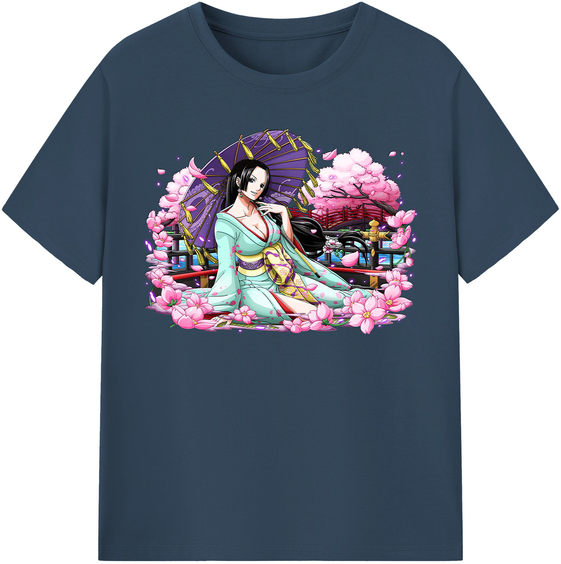 ワンピース ボア・ハンコック ONE PIECE Boa·Hancock 綿100％半袖Tシャツ（フロントプリント）
