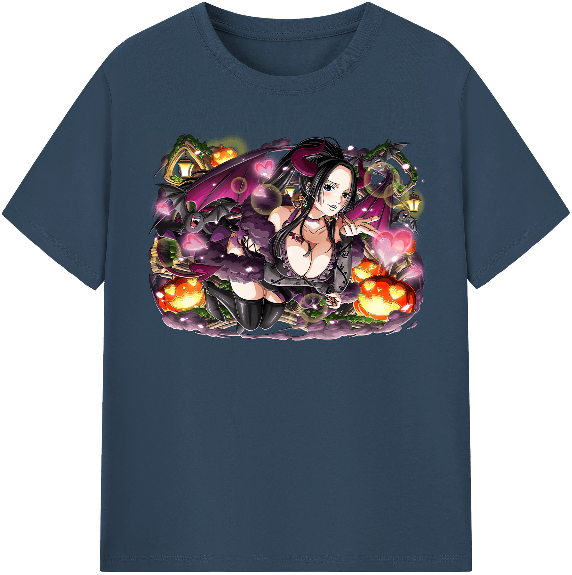 ワンピース ボア・ハンコック ONE PIECE Boa·Hancock 綿100％半袖Tシャツ（フロントプリント）