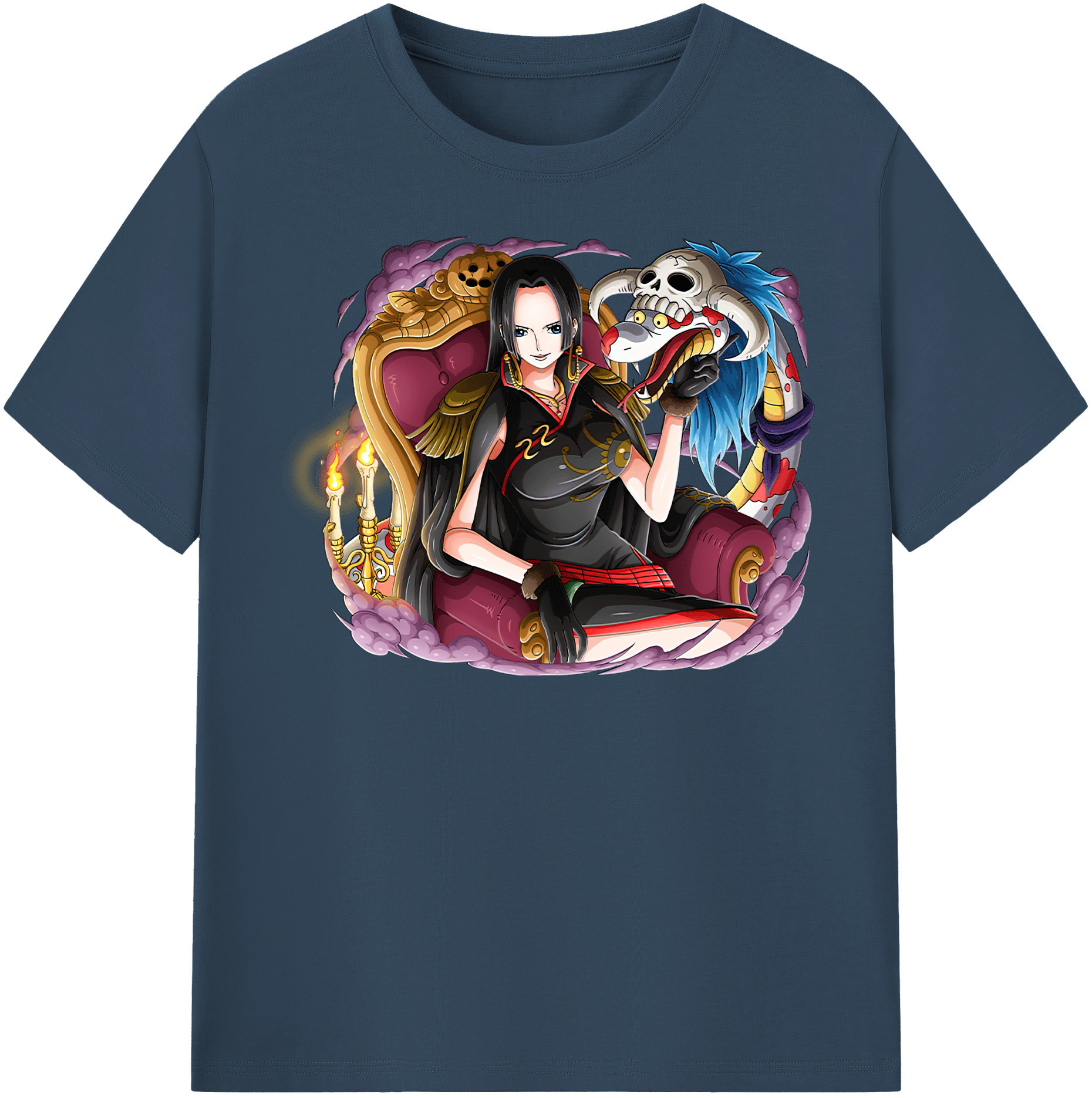 ワンピース ボア・ハンコック ONE PIECE Boa·Hancock 綿100％半袖Tシャツ（フロントプリント）