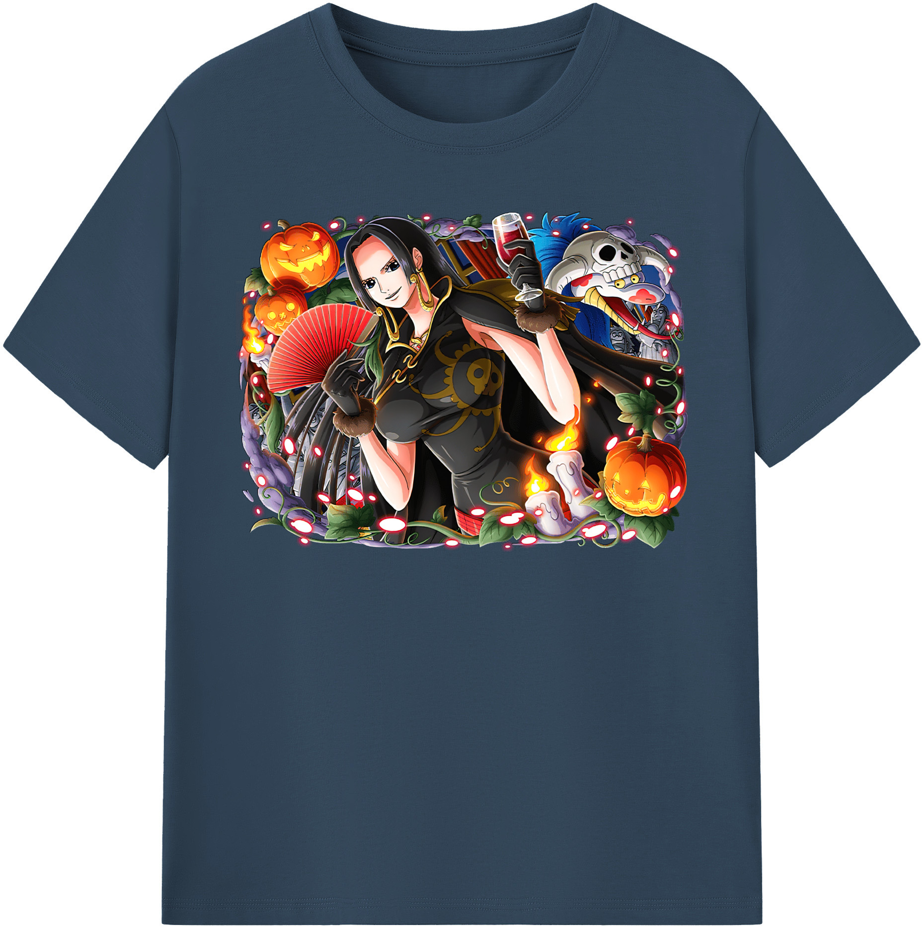 ワンピース ボア・ハンコック ONE PIECE Boa·Hancock 綿100％半袖Tシャツ（フロントプリント）