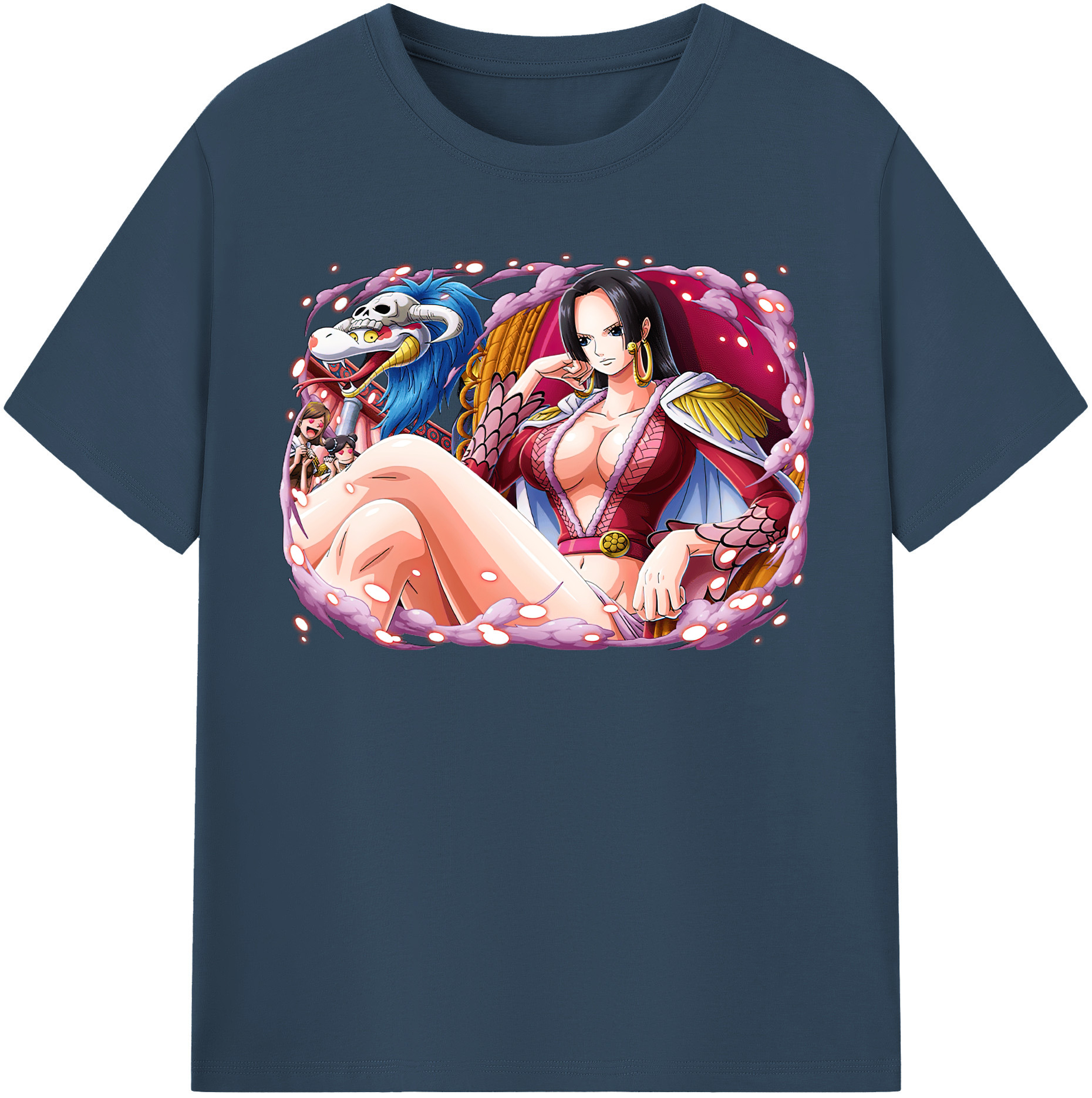 ワンピース ボア・ハンコック ONE PIECE Boa·Hancock 綿100％半袖Tシャツ（フロントプリント）