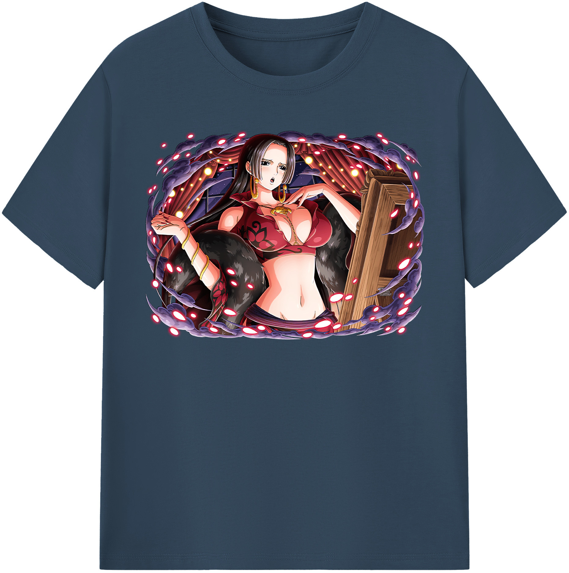 ワンピース ボア・ハンコック ONE PIECE Boa·Hancock 綿100％半袖Tシャツ（フロントプリント）