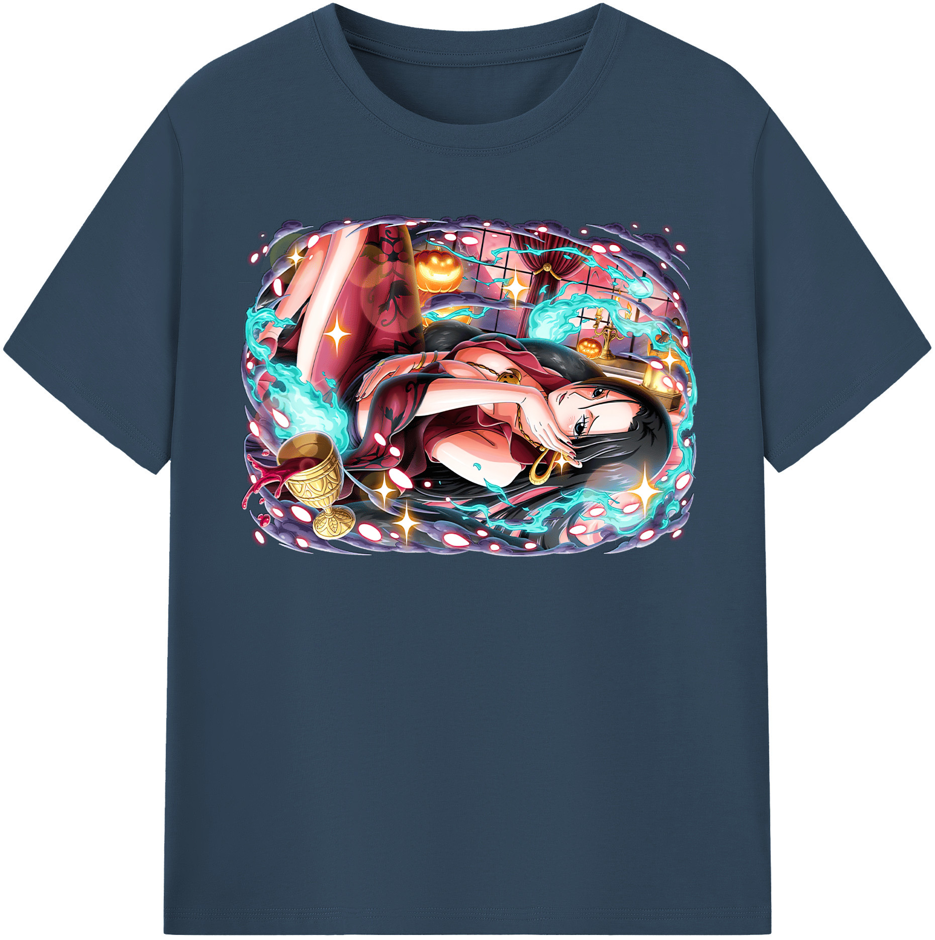 ワンピース ボア・ハンコック ONE PIECE Boa·Hancock 綿100％半袖Tシャツ（フロントプリント）