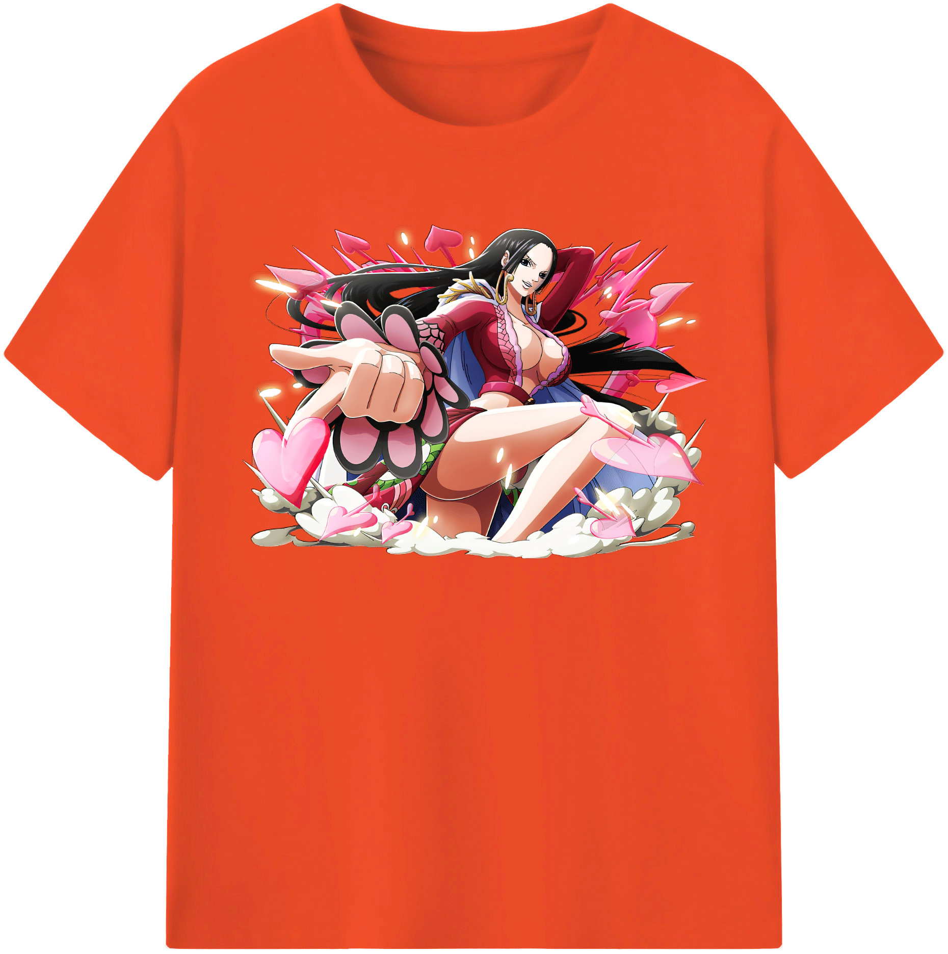 ワンピース ボア・ハンコック ONE PIECE Boa·Hancock 綿100％半袖Tシャツ（フロントプリント）