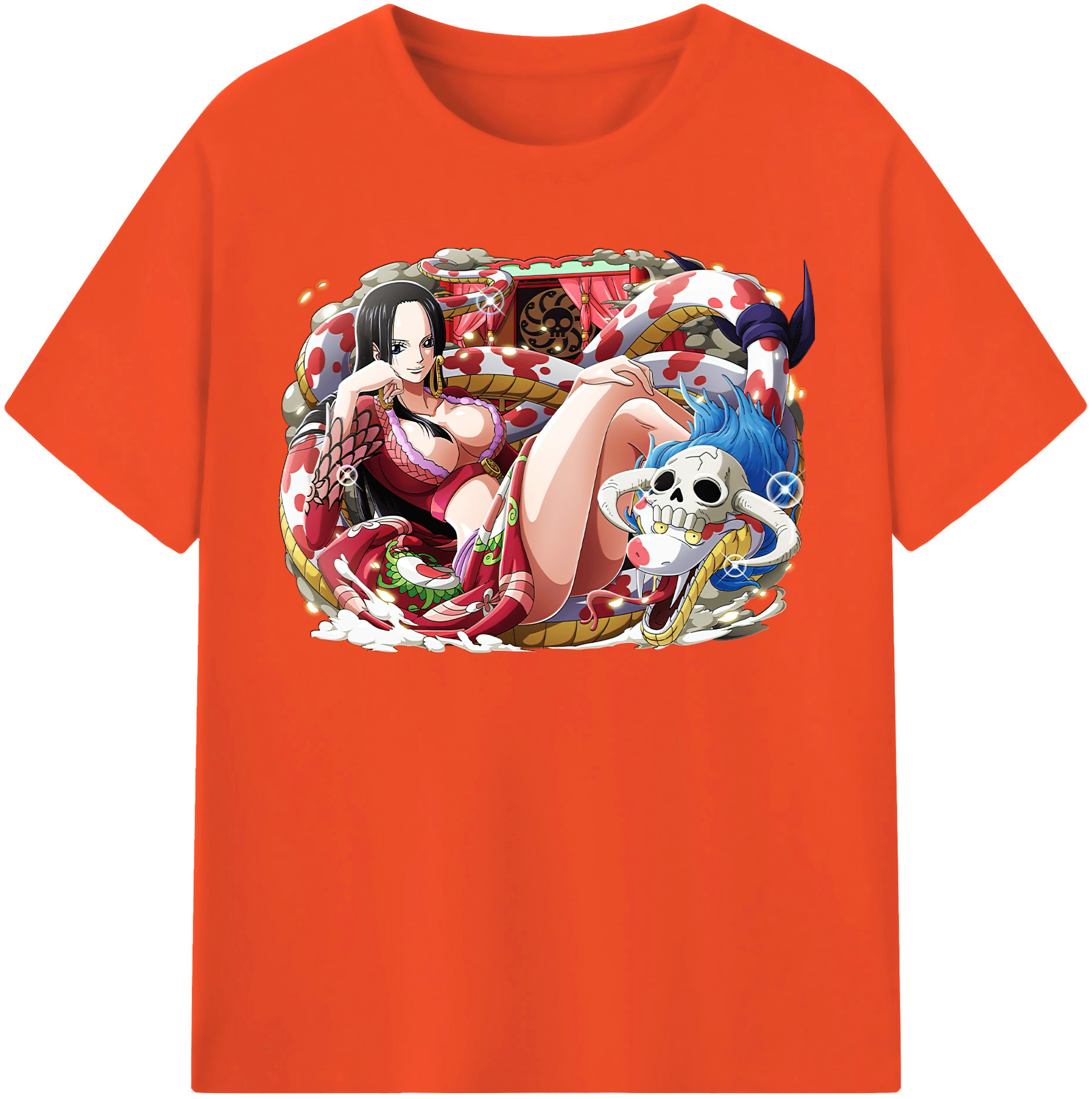 ワンピース ボア・ハンコック ONE PIECE Boa·Hancock 綿100％半袖Tシャツ（フロントプリント）
