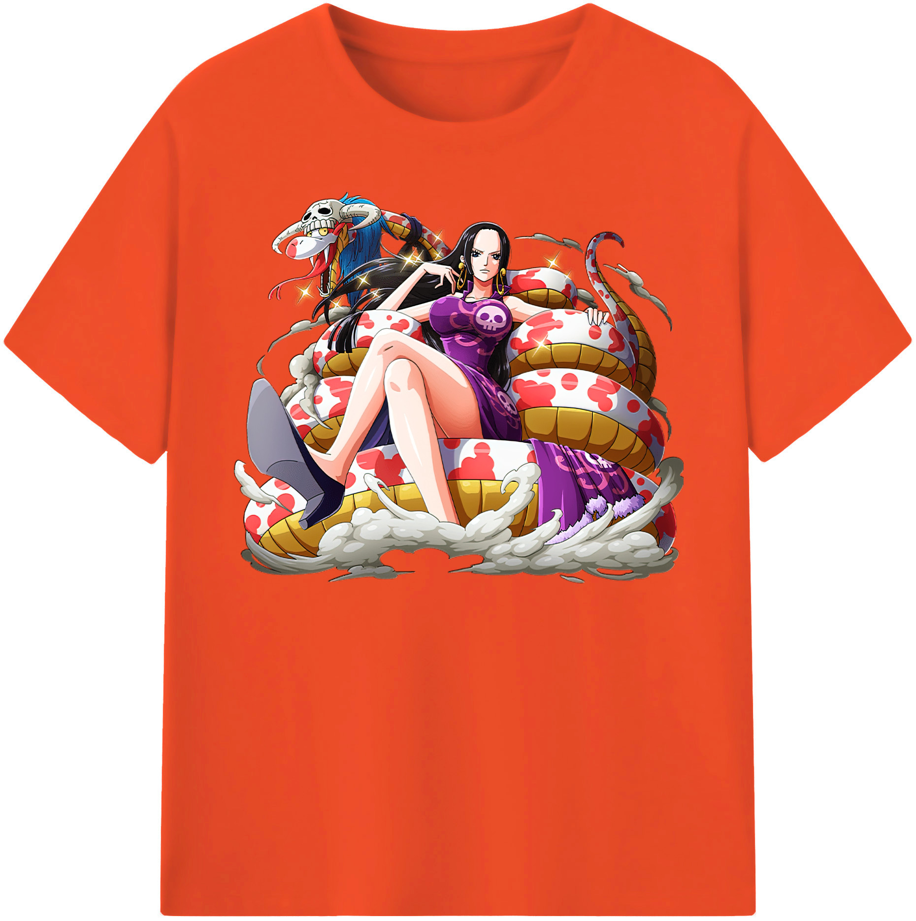 ワンピース ボア・ハンコック ONE PIECE Boa·Hancock 綿100％半袖Tシャツ（フロントプリント）