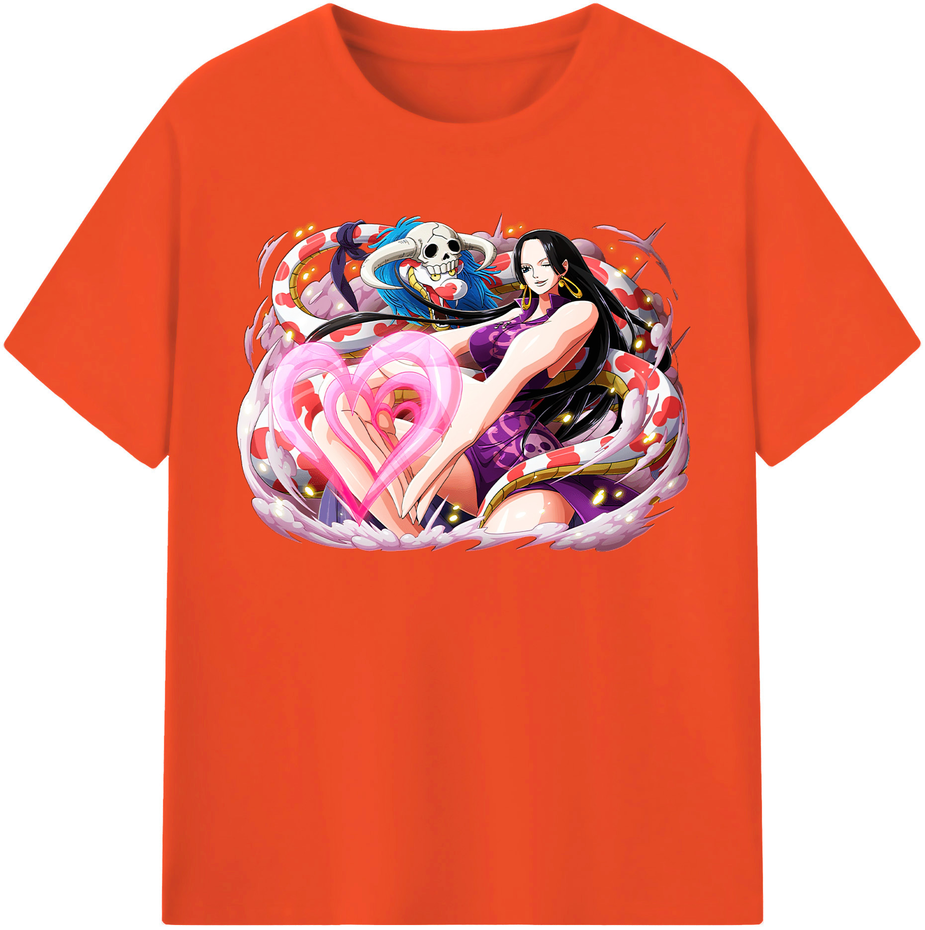 ワンピース ボア・ハンコック ONE PIECE Boa·Hancock 綿100％半袖Tシャツ（フロントプリント）
