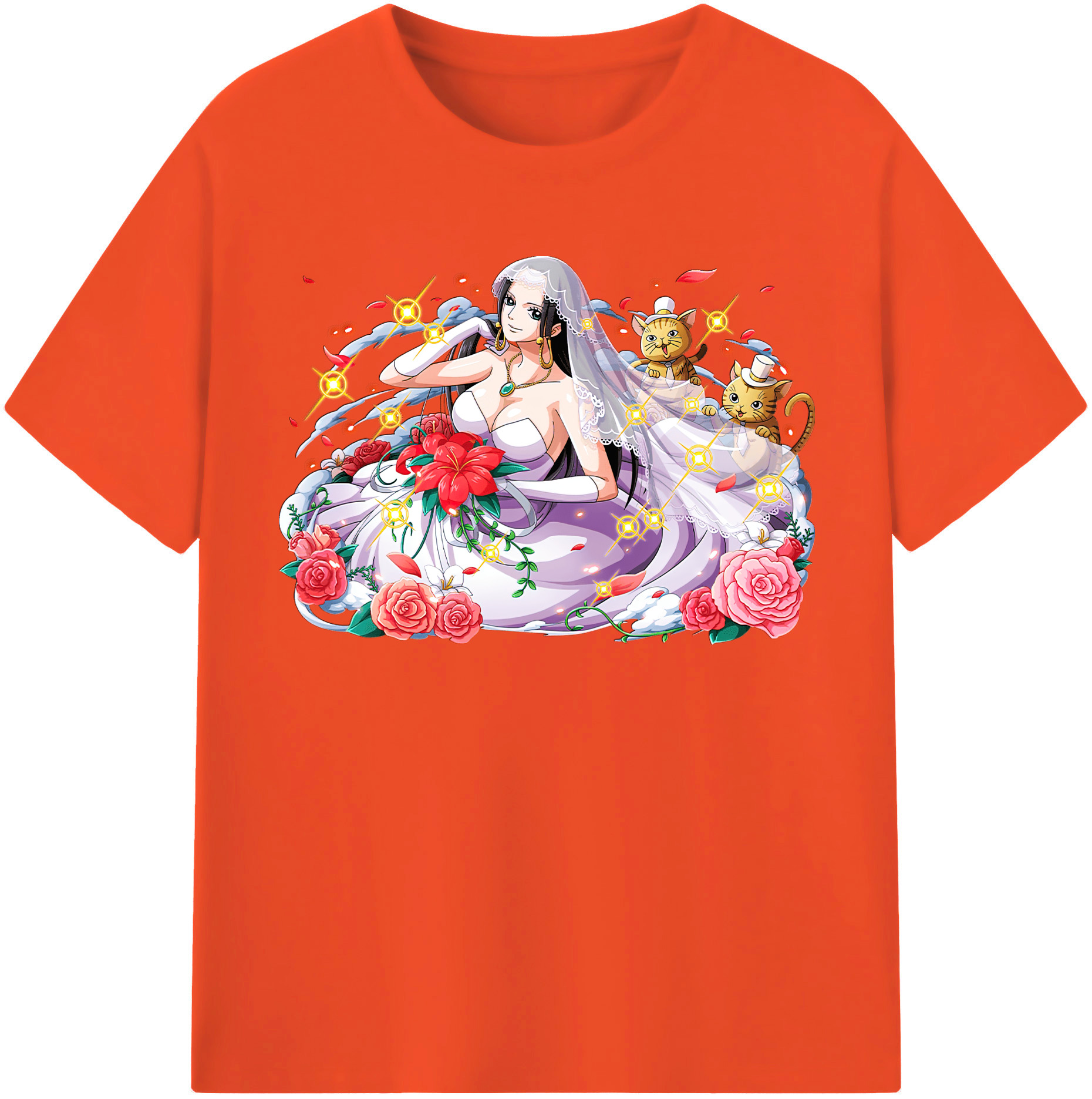 ワンピース ボア・ハンコック ONE PIECE Boa·Hancock 綿100％半袖Tシャツ（フロントプリント）