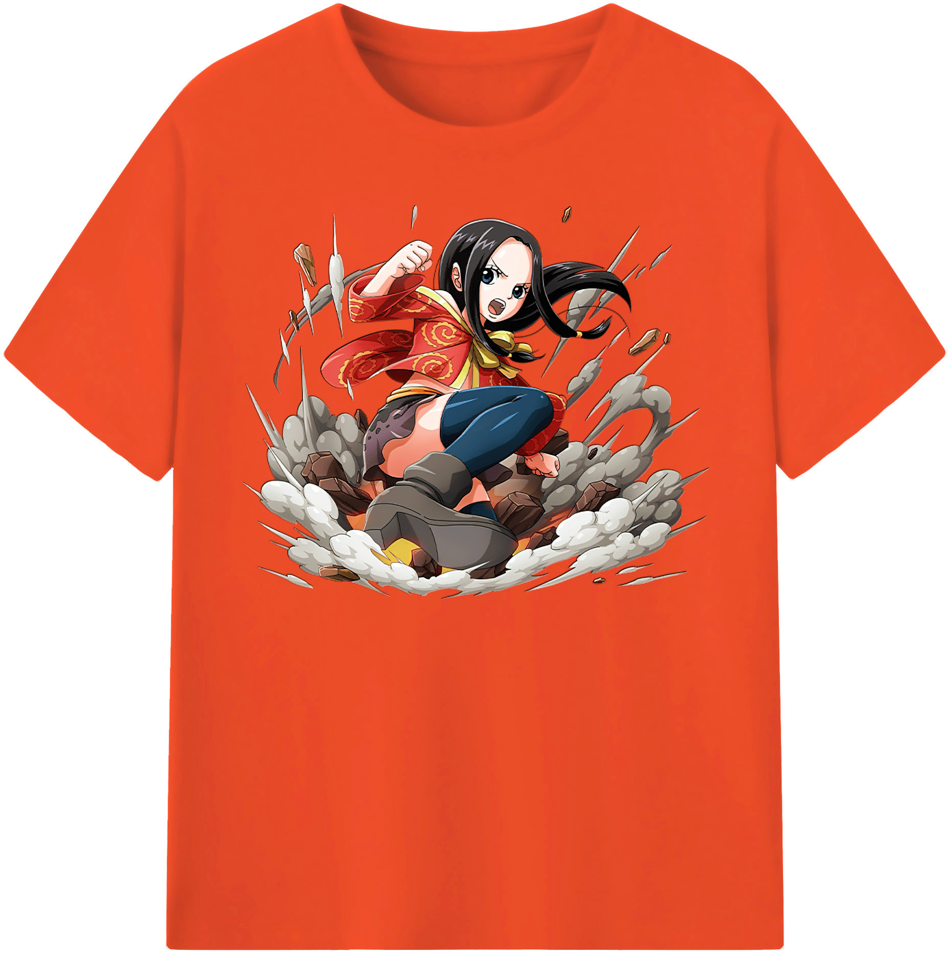 ワンピース ボア・ハンコック ONE PIECE Boa·Hancock 綿100％半袖Tシャツ（フロントプリント）