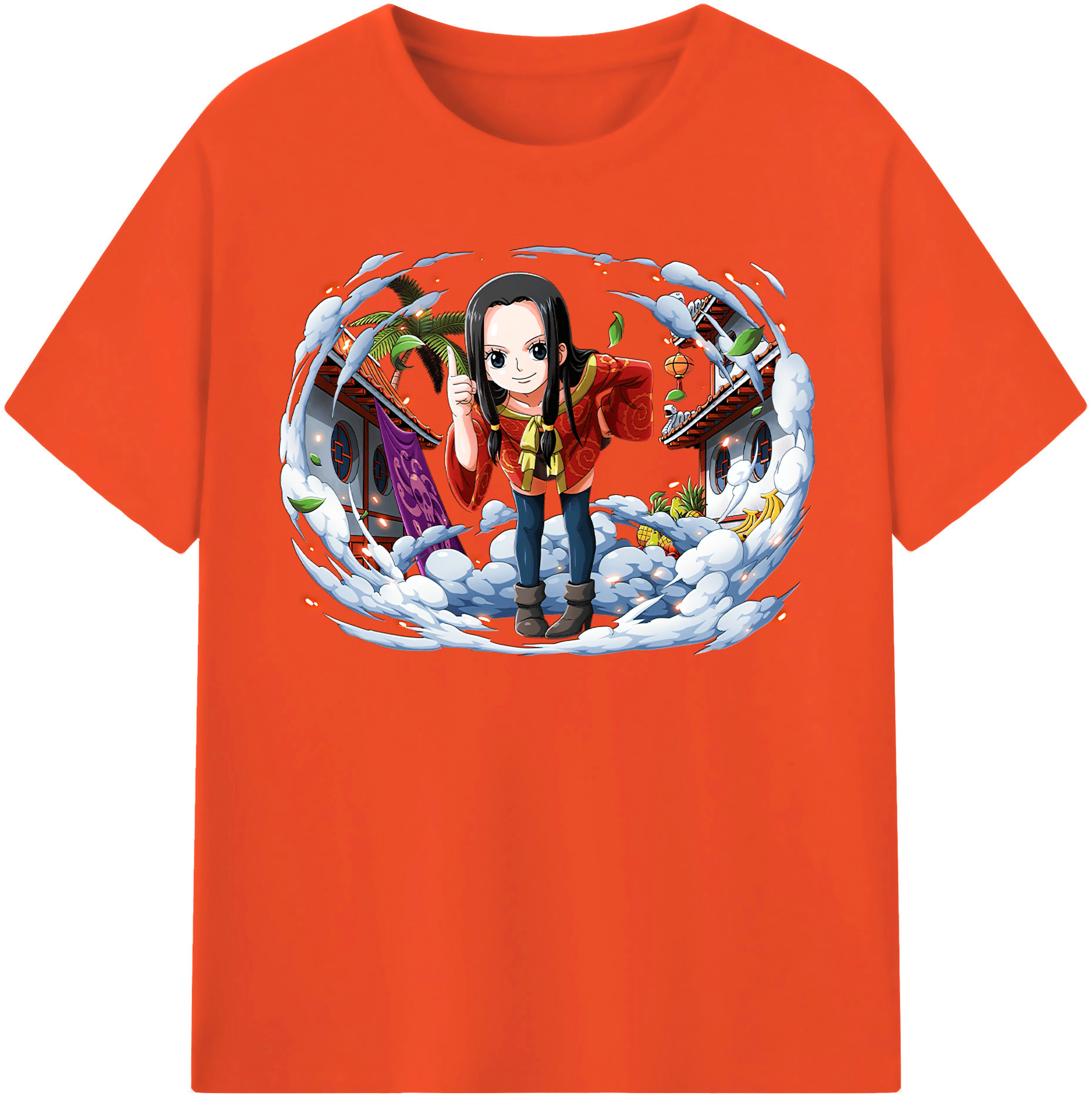 ワンピース ボア・ハンコック ONE PIECE Boa·Hancock 綿100％半袖Tシャツ（フロントプリント）