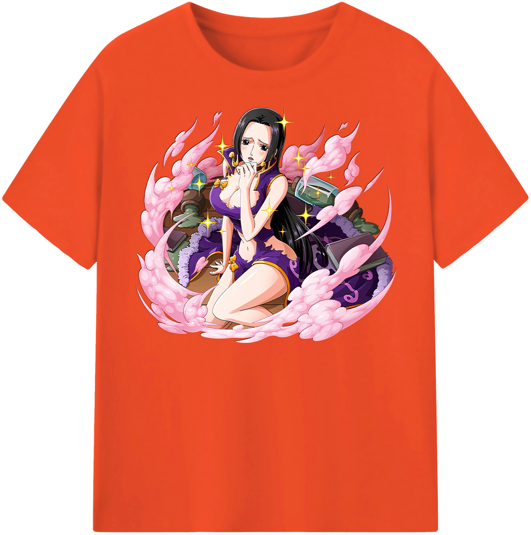 ワンピース ボア・ハンコック ONE PIECE Boa·Hancock 綿100％半袖Tシャツ（フロントプリント）
