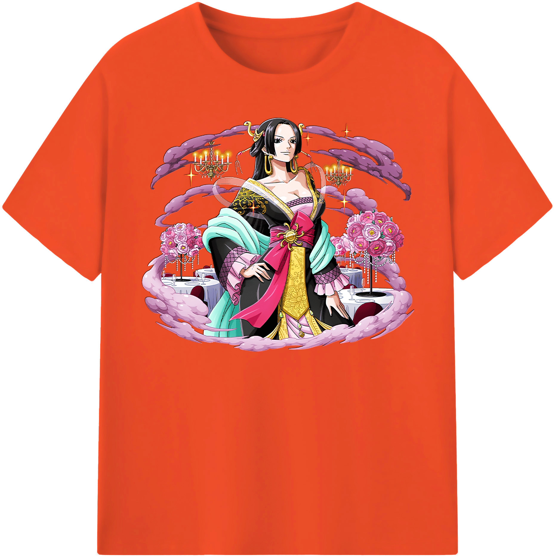 ワンピース ボア・ハンコック ONE PIECE Boa·Hancock 綿100％半袖Tシャツ（フロントプリント）