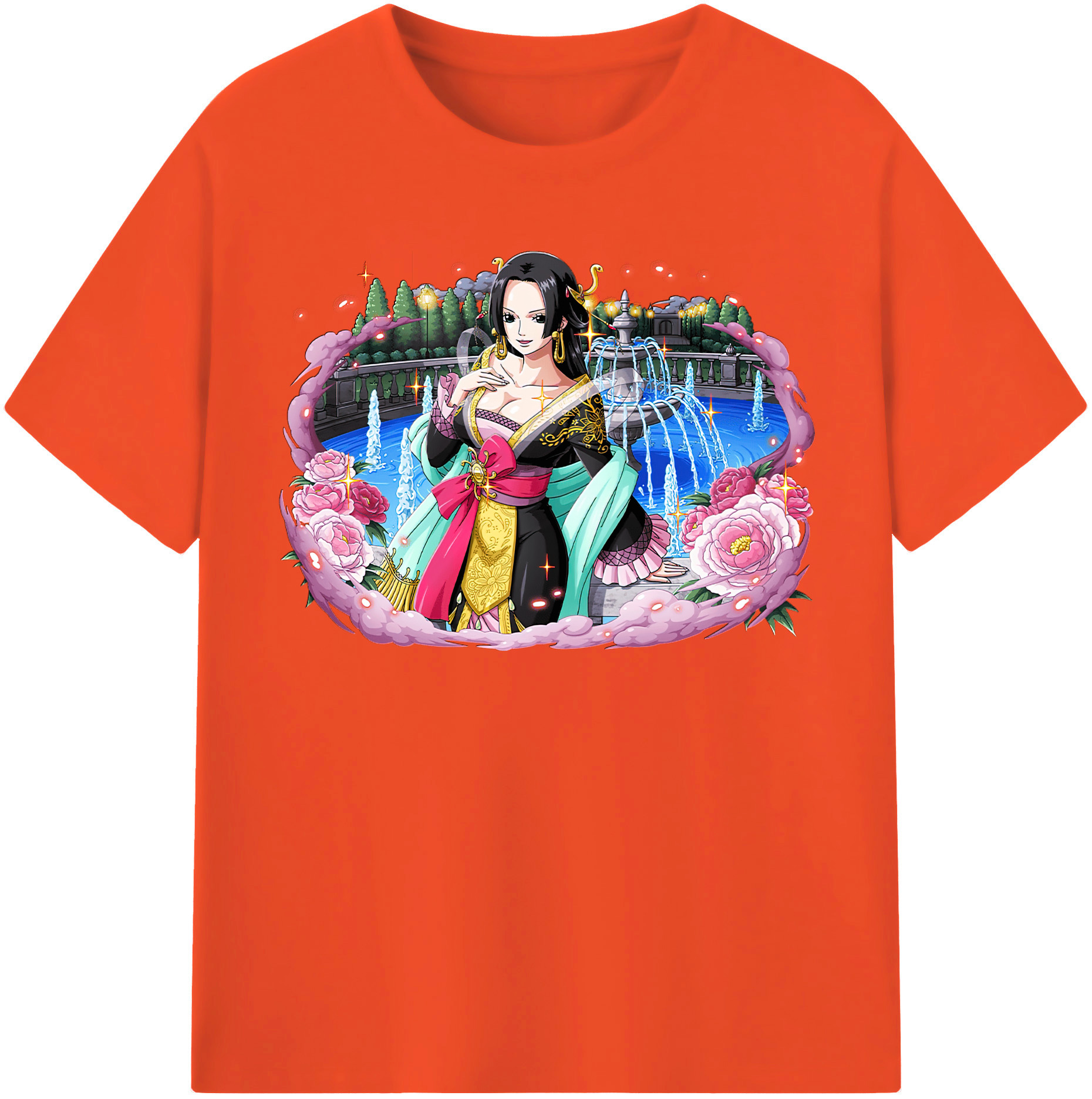 ワンピース ボア・ハンコック ONE PIECE Boa·Hancock 綿100％半袖Tシャツ（フロントプリント）