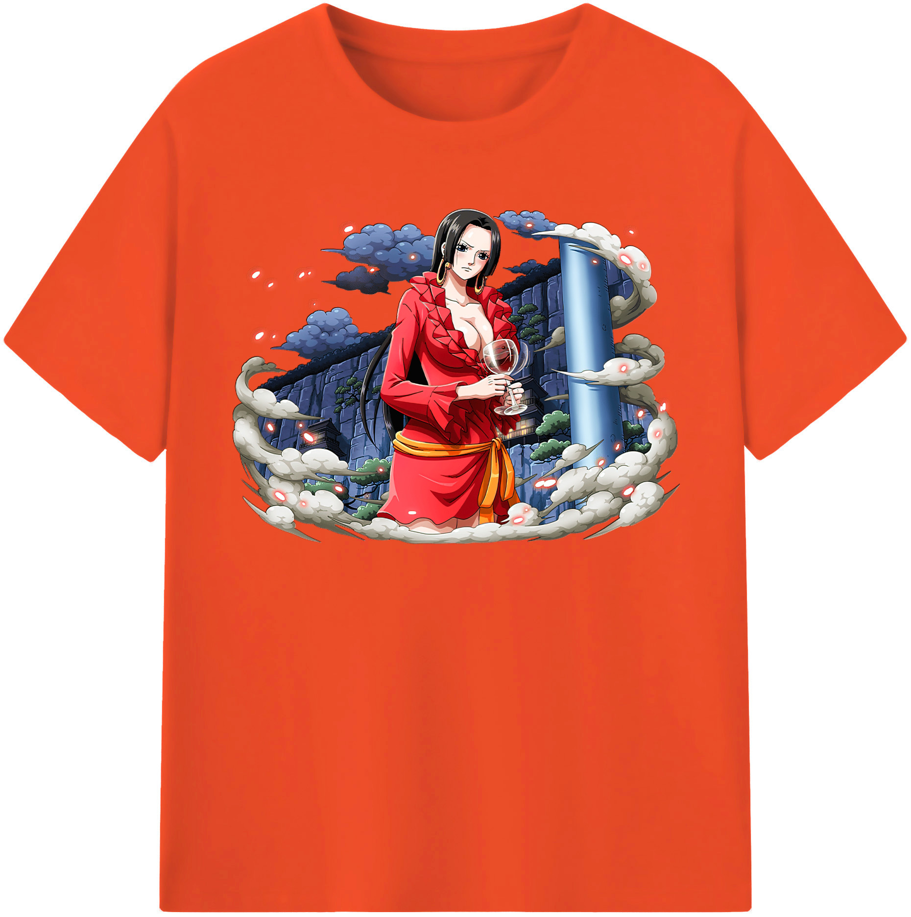 ワンピース ボア・ハンコック ONE PIECE Boa·Hancock 綿100％半袖Tシャツ（フロントプリント）