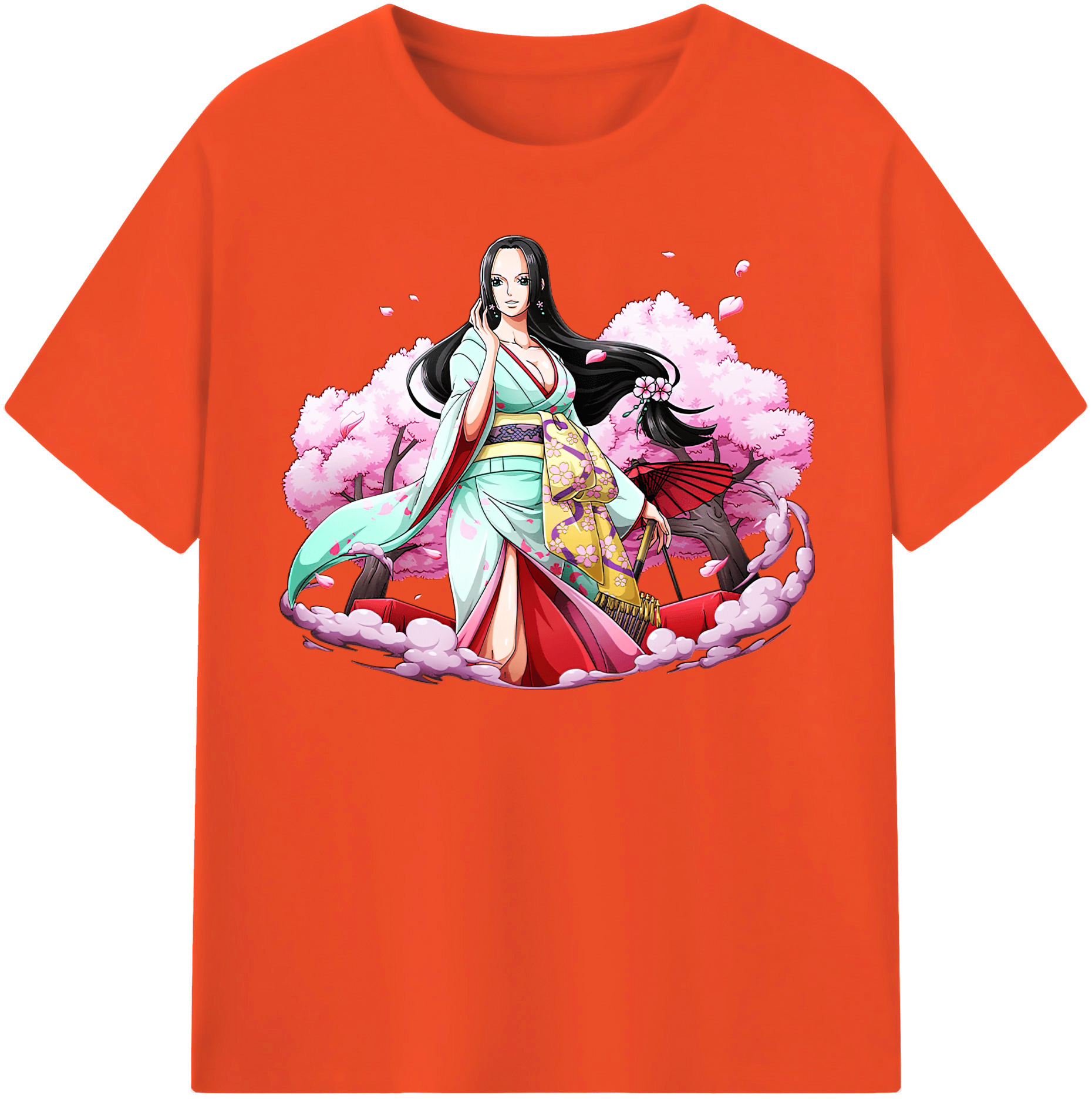 ワンピース ボア・ハンコック ONE PIECE Boa·Hancock 綿100％半袖Tシャツ（フロントプリント）