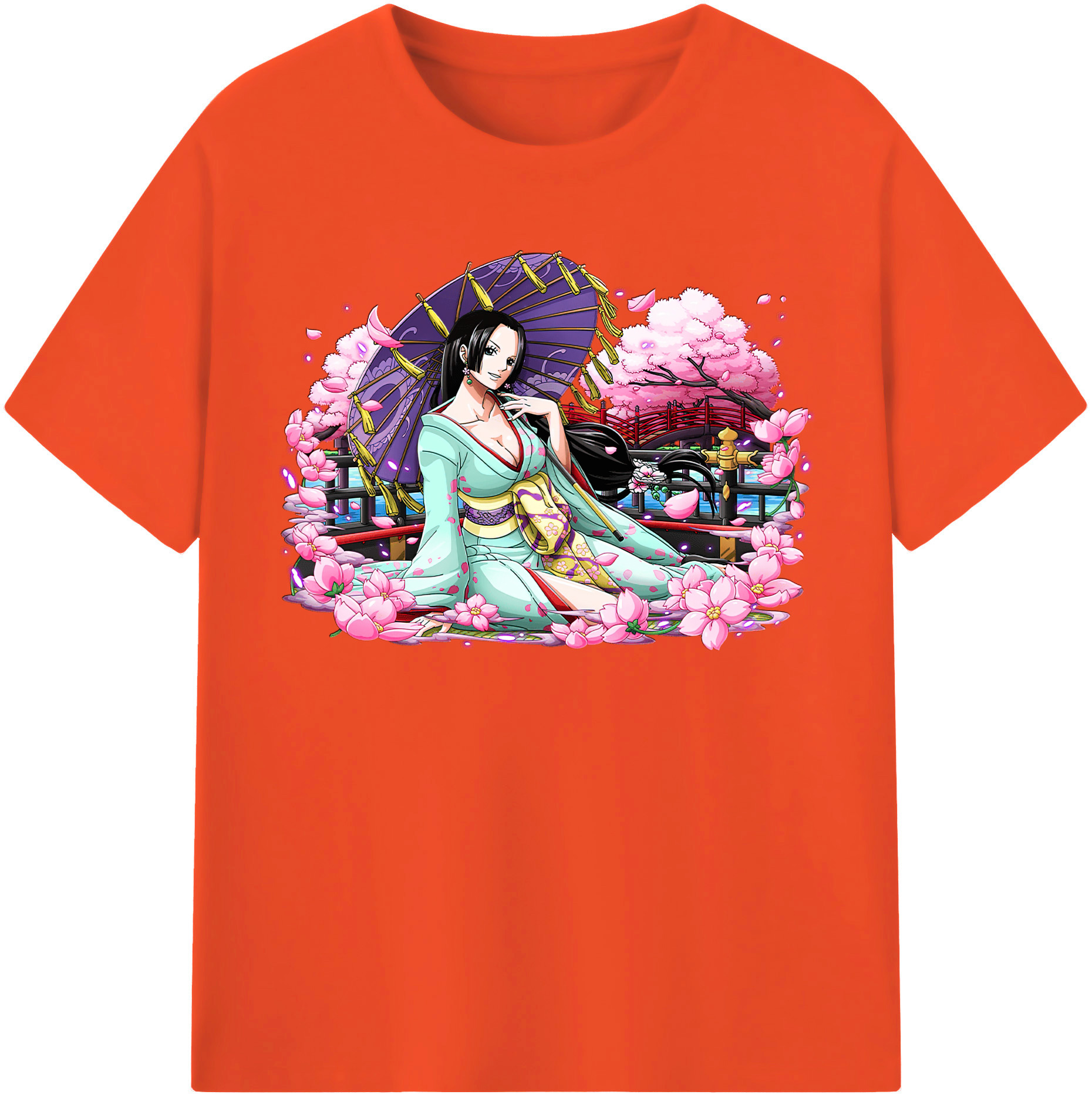 ワンピース ボア・ハンコック ONE PIECE Boa·Hancock 綿100％半袖Tシャツ（フロントプリント）