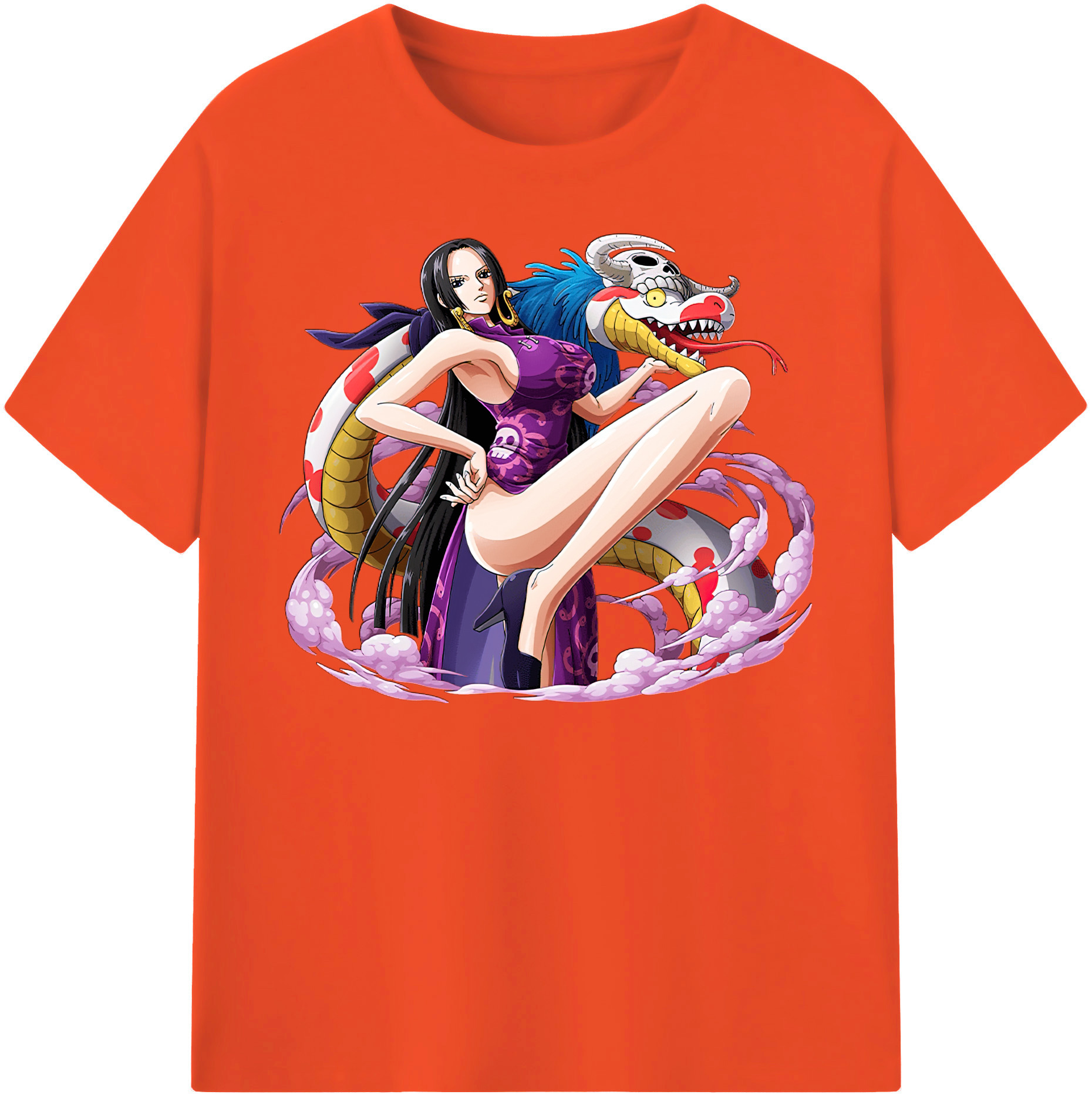 ワンピース ボア・ハンコック ONE PIECE Boa·Hancock 綿100％半袖Tシャツ（フロントプリント）