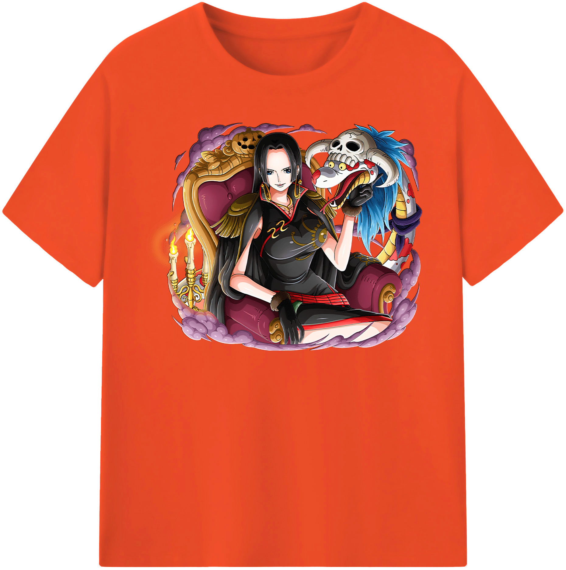 ワンピース ボア・ハンコック ONE PIECE Boa·Hancock 綿100％半袖Tシャツ（フロントプリント）