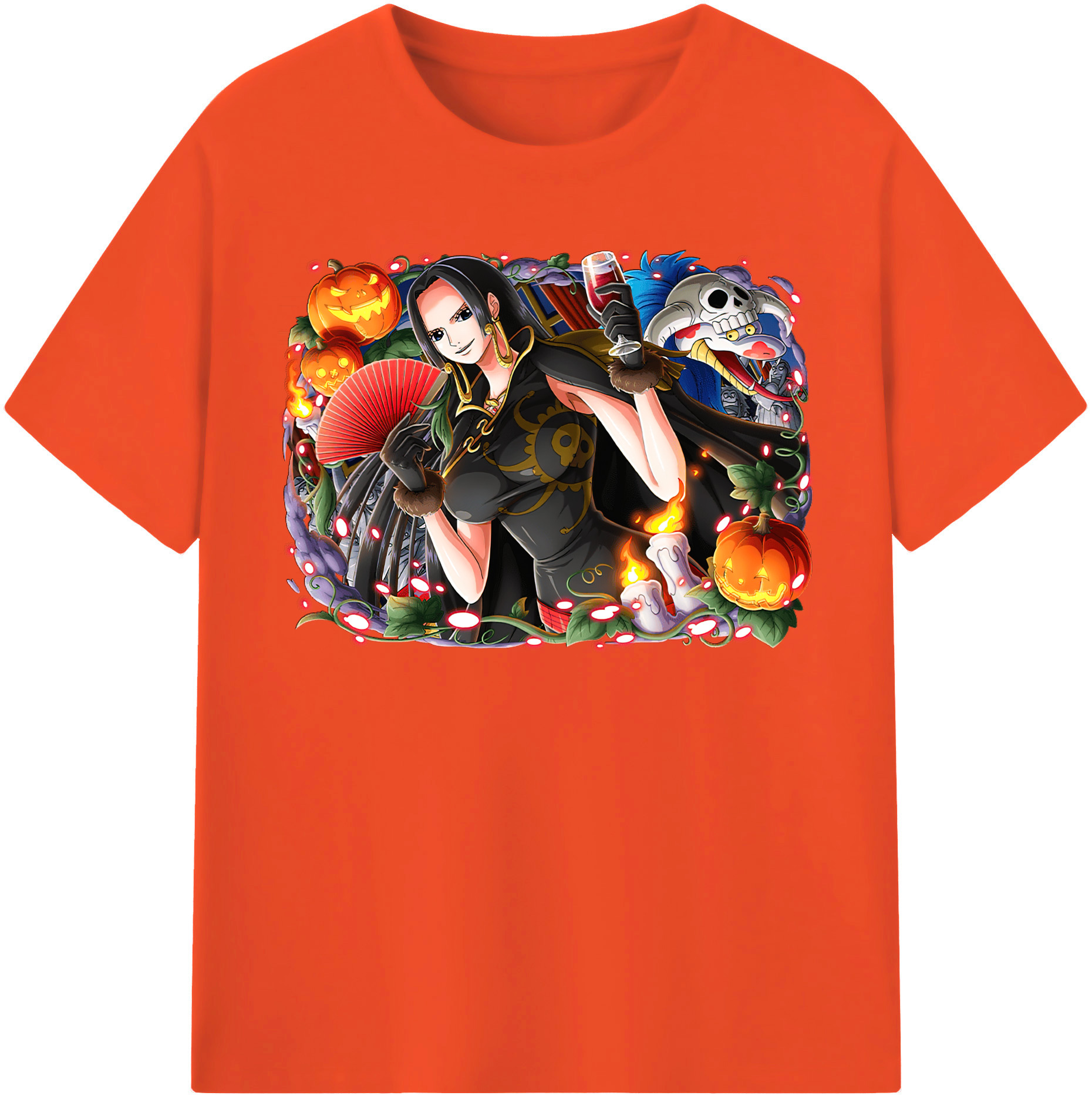 ワンピース ボア・ハンコック ONE PIECE Boa·Hancock 綿100％半袖Tシャツ（フロントプリント）