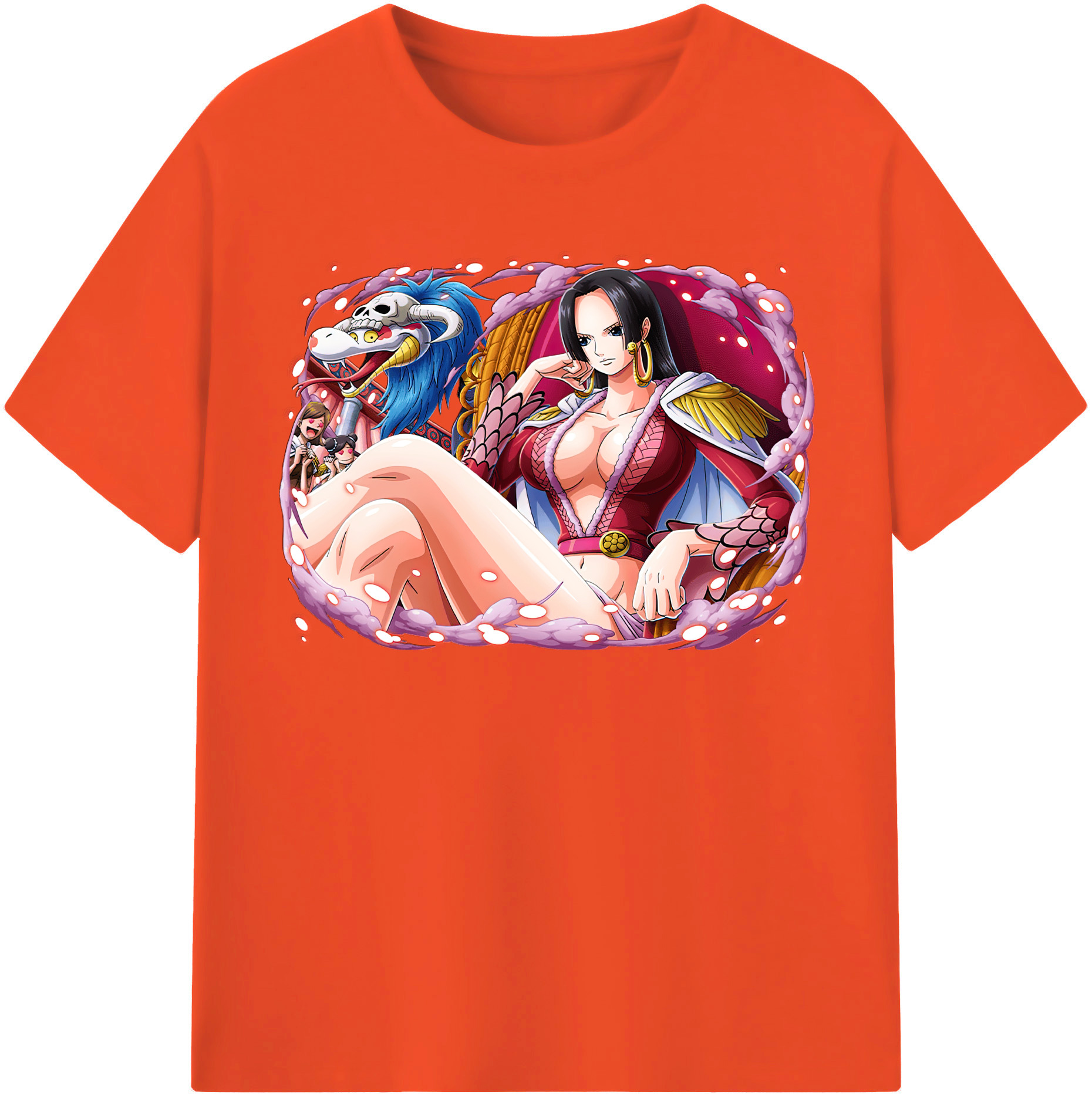 ワンピース ボア・ハンコック ONE PIECE Boa·Hancock 綿100％半袖Tシャツ（フロントプリント）