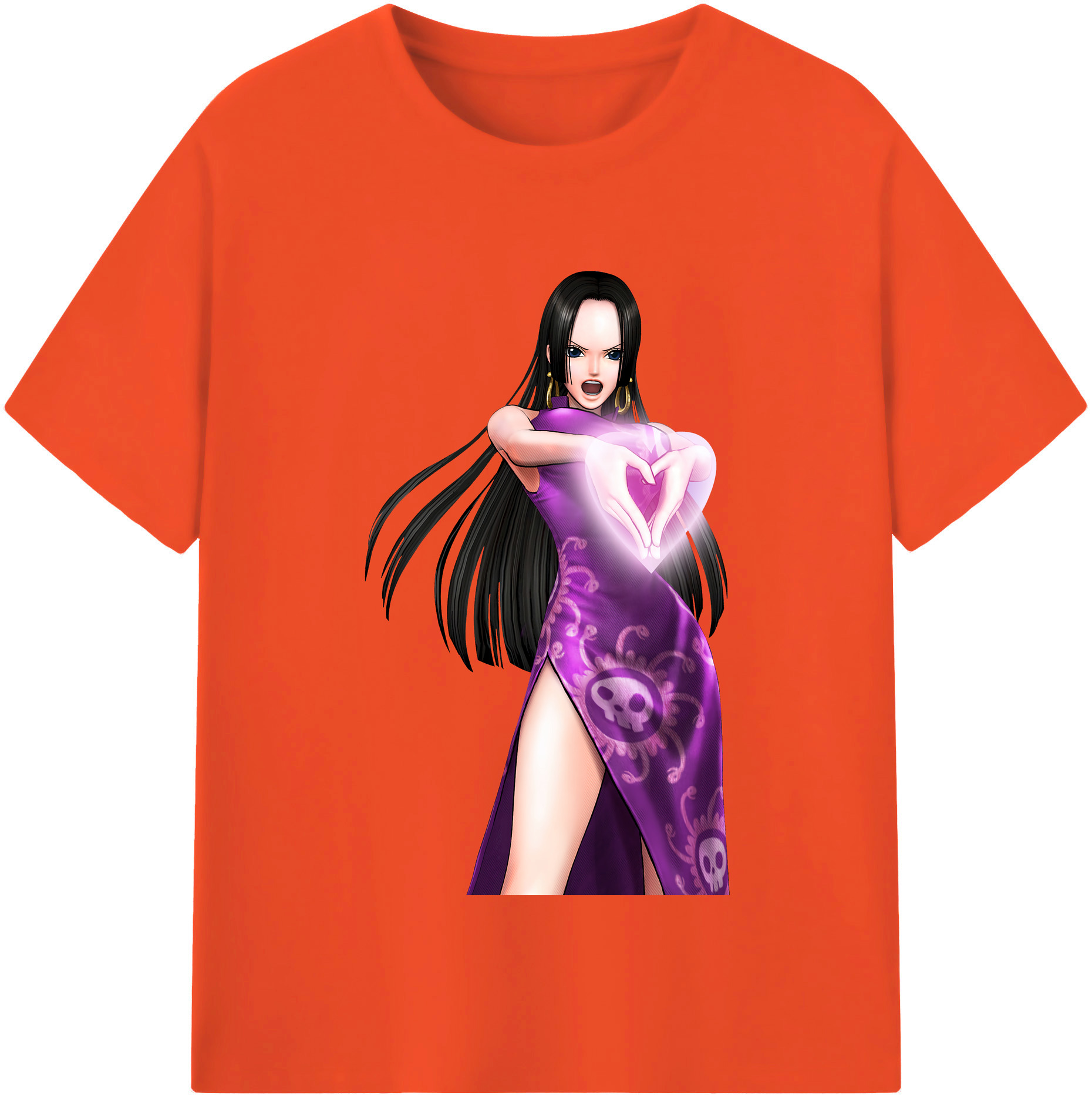 ワンピース ボア・ハンコック ONE PIECE Boa·Hancock 綿100％半袖Tシャツ（フロントプリント）