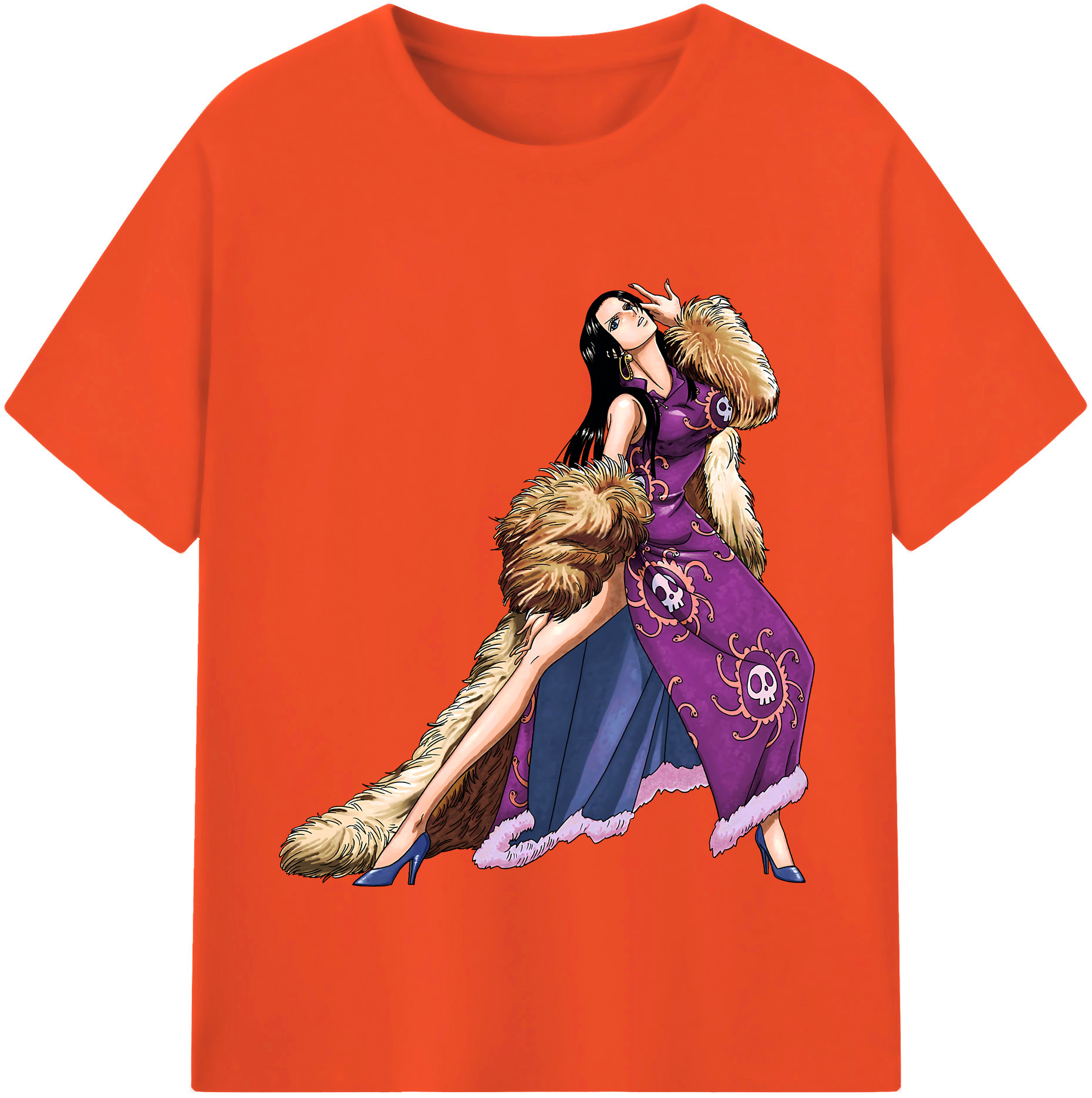 ワンピース ボア・ハンコック ONE PIECE Boa·Hancock 綿100％半袖Tシャツ（フロントプリント）