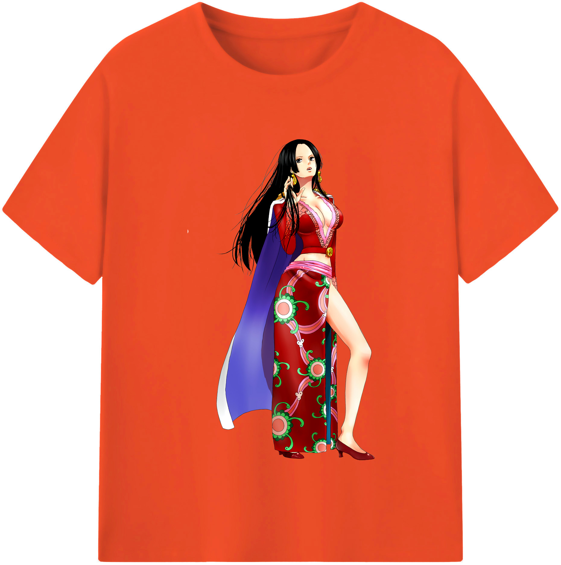 ワンピース ボア・ハンコック ONE PIECE Boa·Hancock 綿100％半袖Tシャツ（フロントプリント）