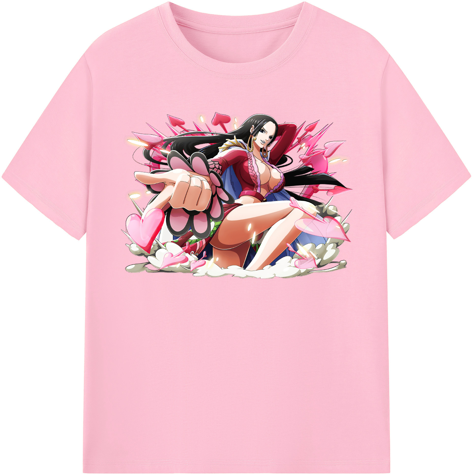 ワンピース ボア・ハンコック ONE PIECE Boa·Hancock 綿100％半袖Tシャツ（フロントプリント）