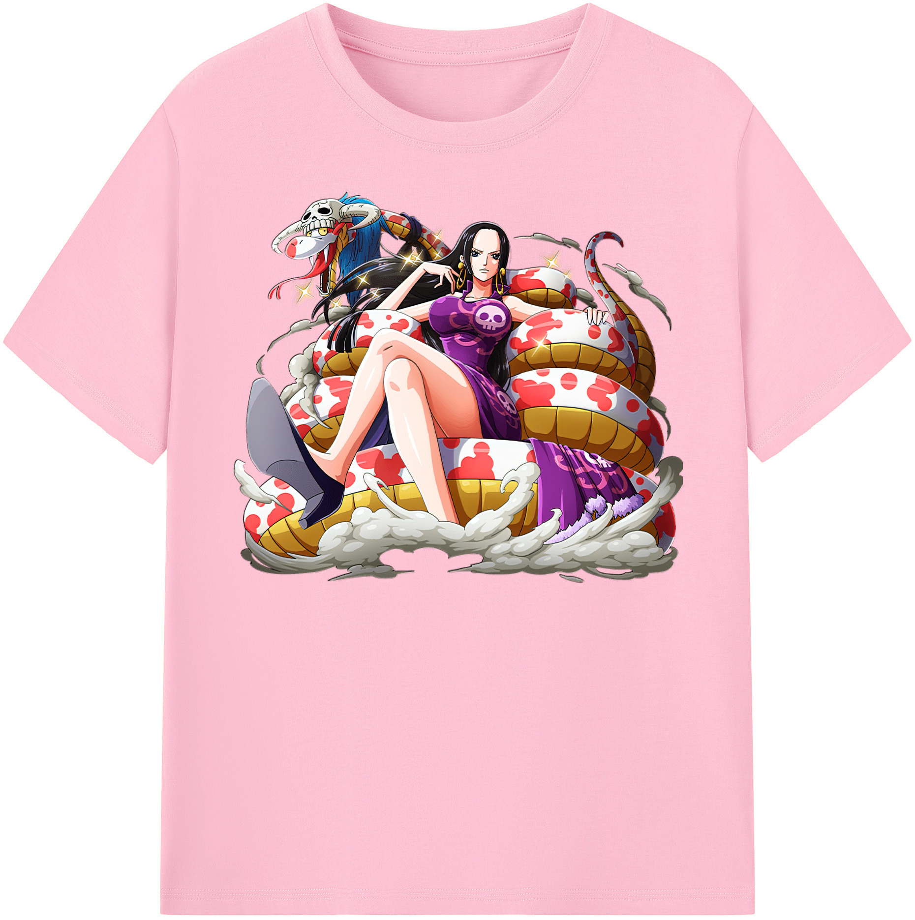 ワンピース ボア・ハンコック ONE PIECE Boa·Hancock 綿100％半袖Tシャツ（フロントプリント）