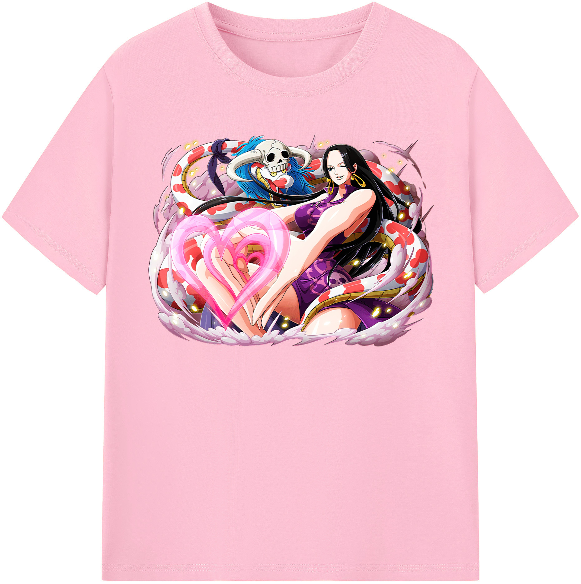 ワンピース ボア・ハンコック ONE PIECE Boa·Hancock 綿100％半袖Tシャツ（フロントプリント）