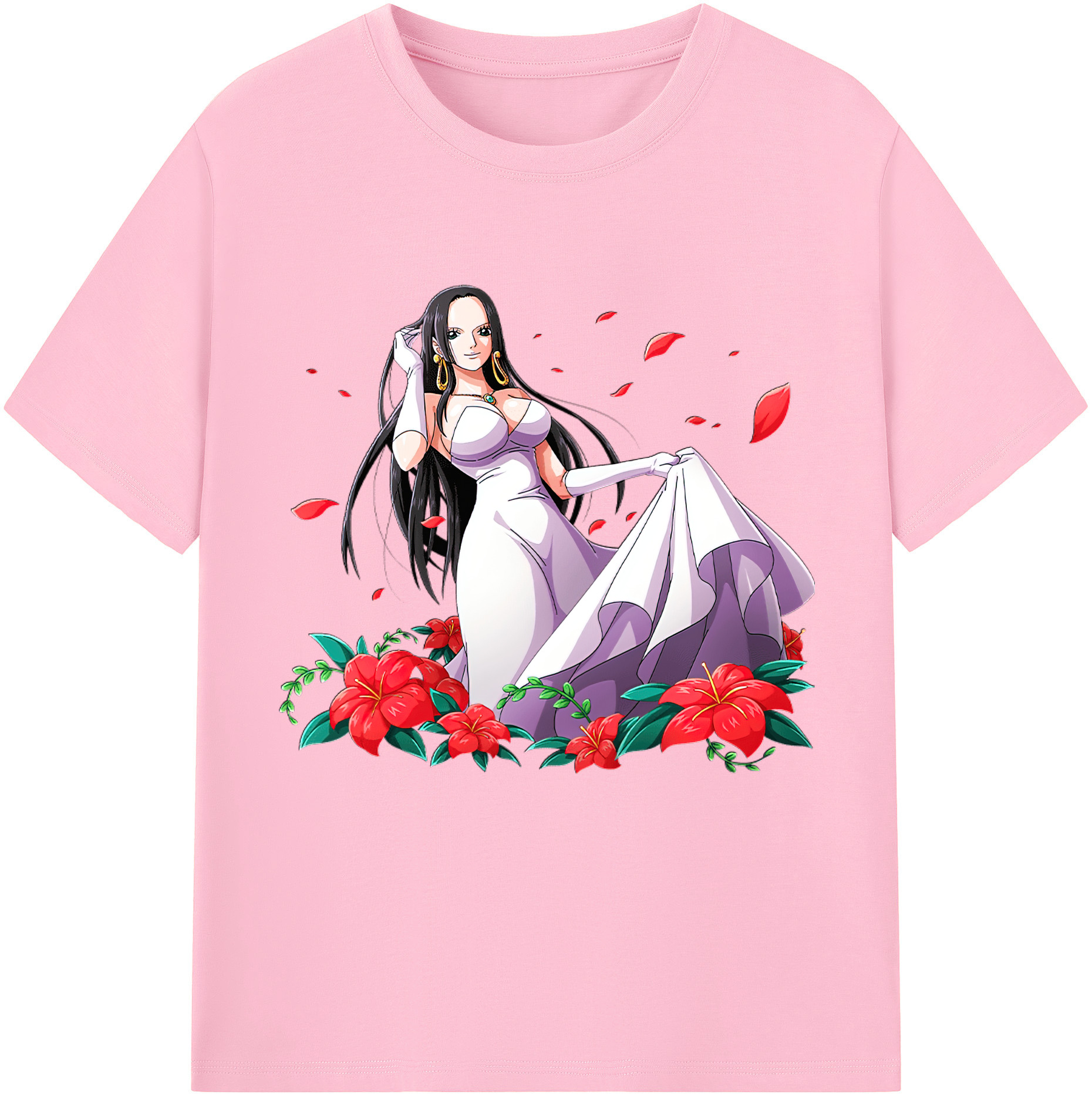 ワンピース ボア・ハンコック ONE PIECE Boa·Hancock 綿100％半袖Tシャツ（フロントプリント）