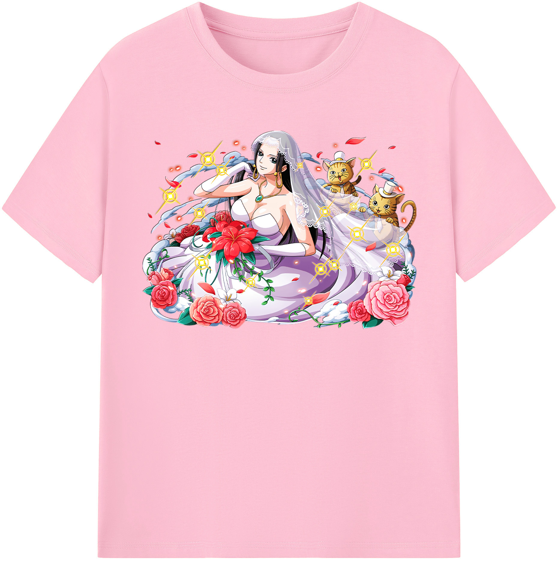 ワンピース ボア・ハンコック ONE PIECE Boa·Hancock 綿100％半袖Tシャツ（フロントプリント）