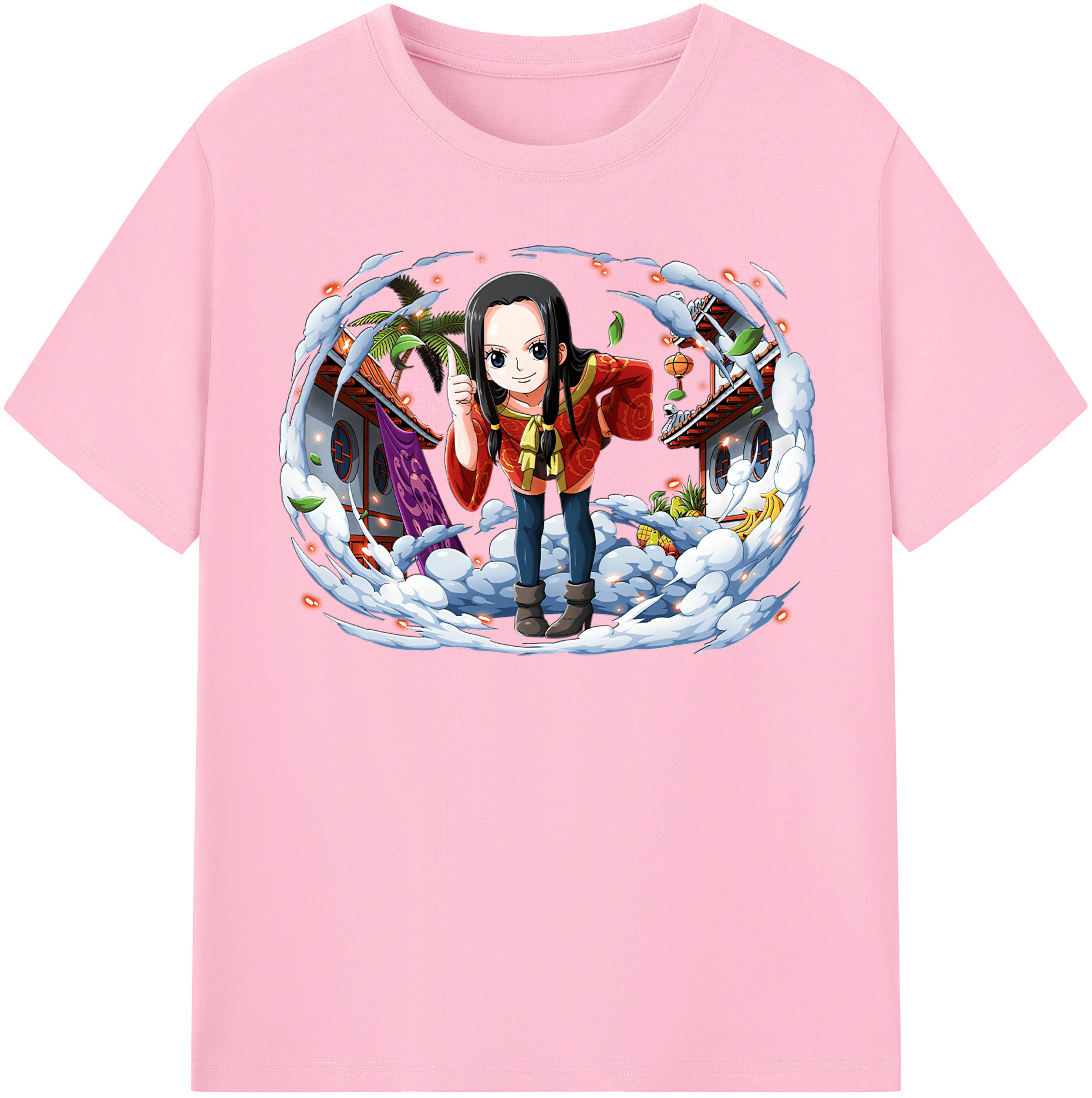 ワンピース ボア・ハンコック ONE PIECE Boa·Hancock 綿100％半袖Tシャツ（フロントプリント）