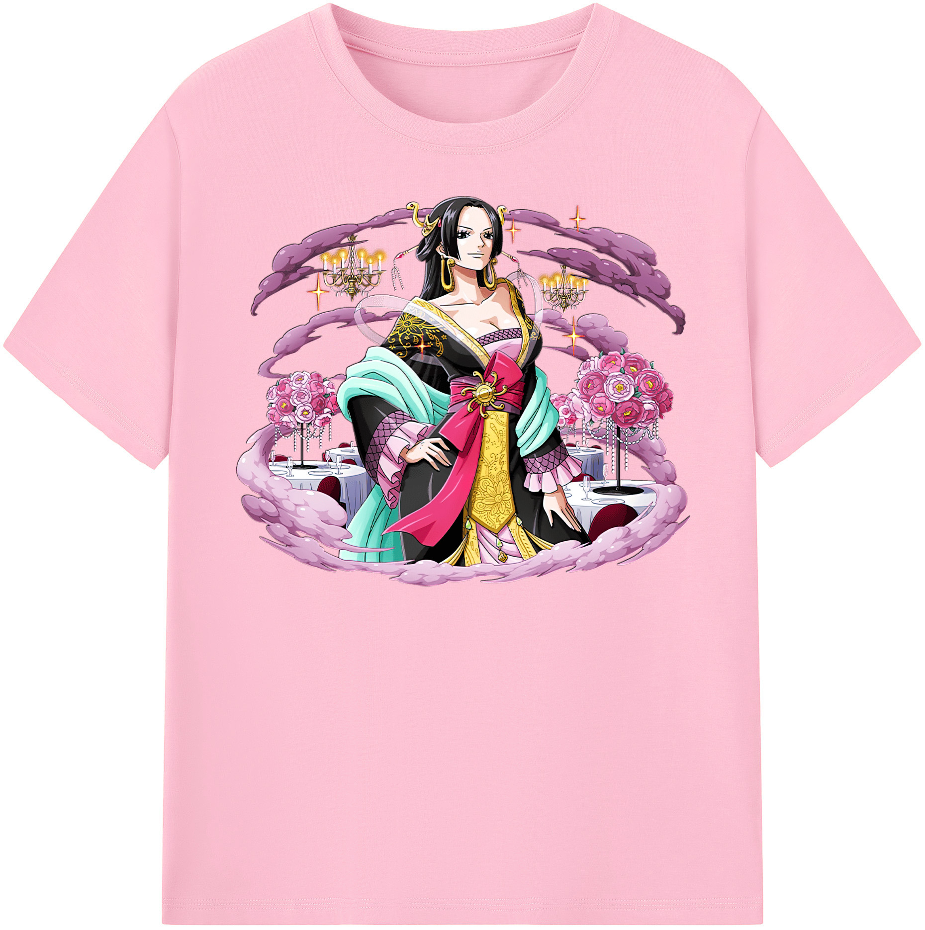 ワンピース ボア・ハンコック ONE PIECE Boa·Hancock 綿100％半袖Tシャツ（フロントプリント）