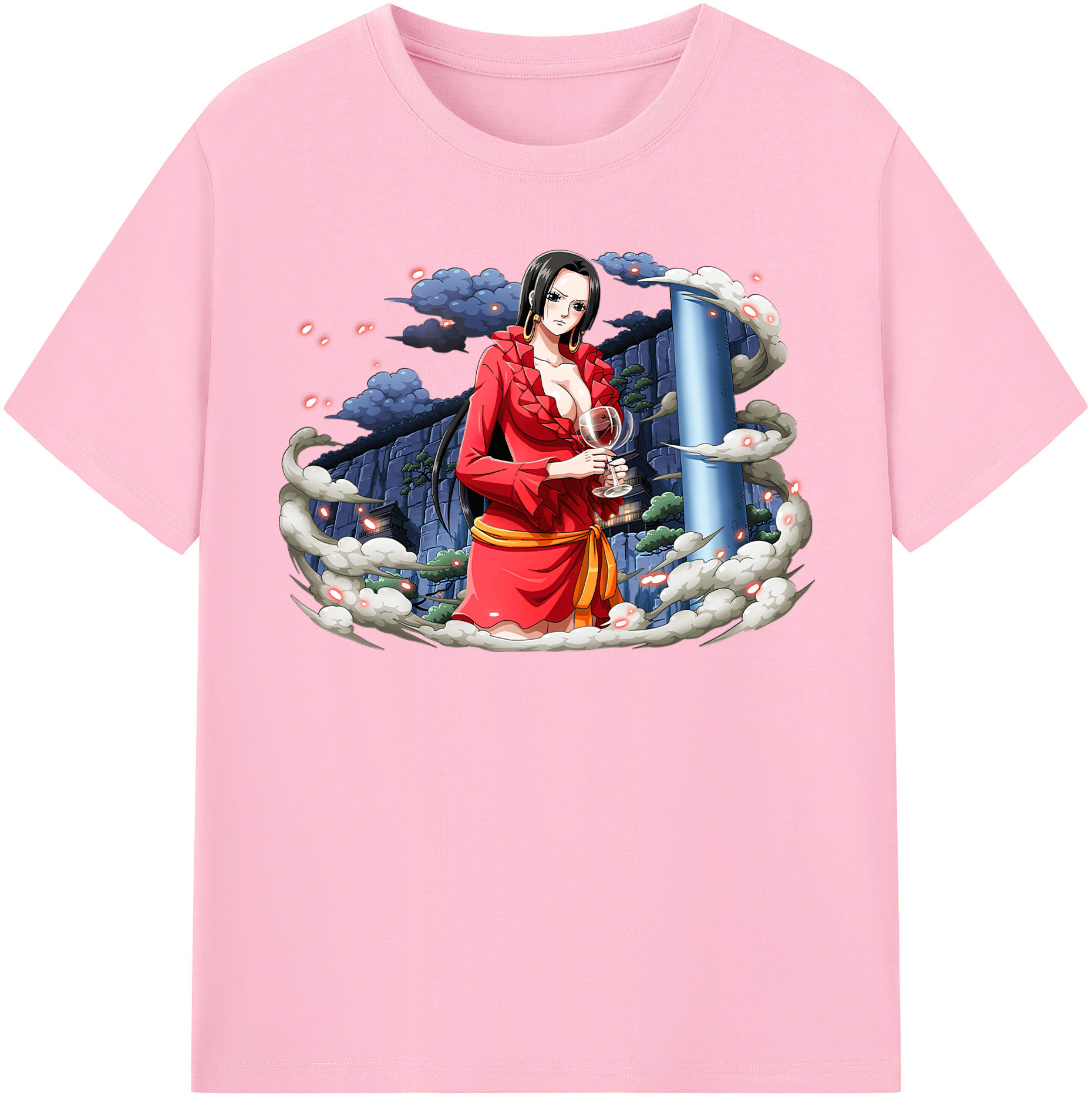 ワンピース ボア・ハンコック ONE PIECE Boa·Hancock 綿100％半袖Tシャツ（フロントプリント）