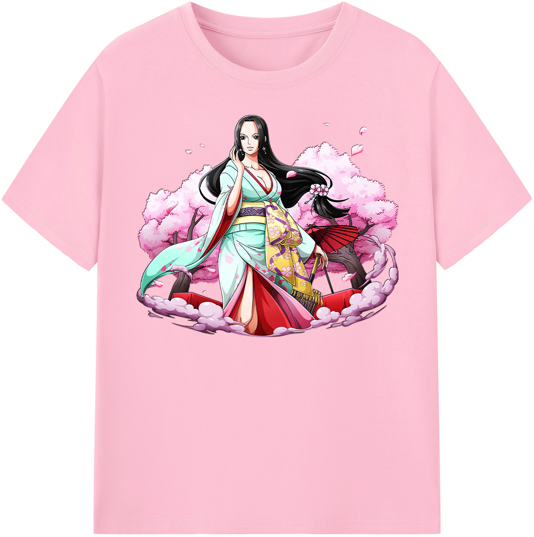 ワンピース ボア・ハンコック ONE PIECE Boa·Hancock 綿100％半袖Tシャツ（フロントプリント）