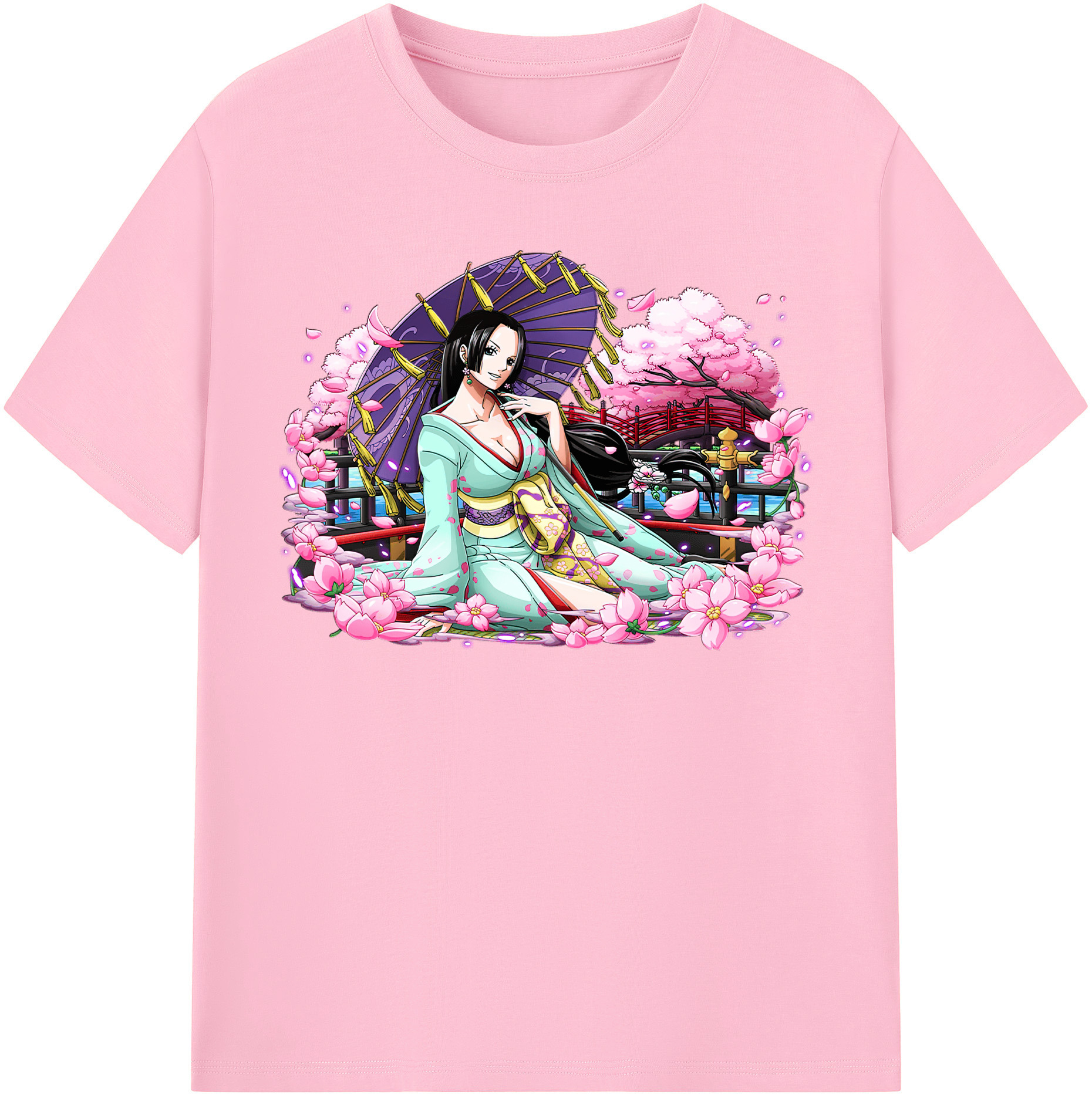 ワンピース ボア・ハンコック ONE PIECE Boa·Hancock 綿100％半袖Tシャツ（フロントプリント）