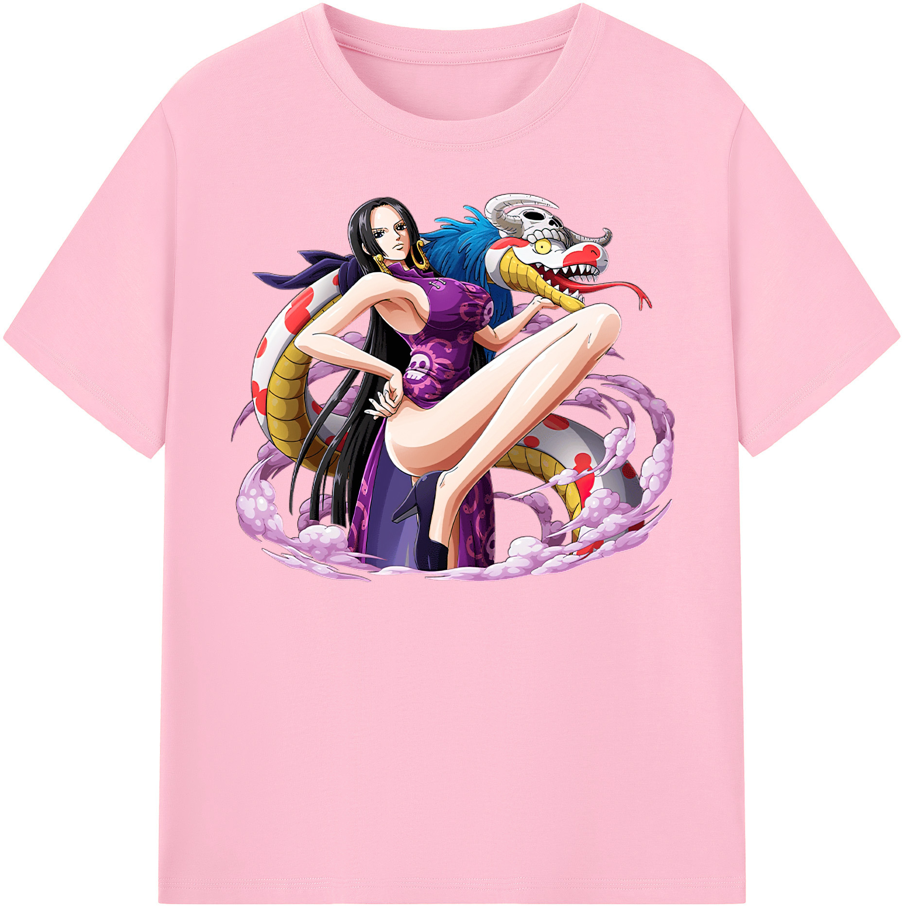 ワンピース ボア・ハンコック ONE PIECE Boa·Hancock 綿100％半袖Tシャツ（フロントプリント）