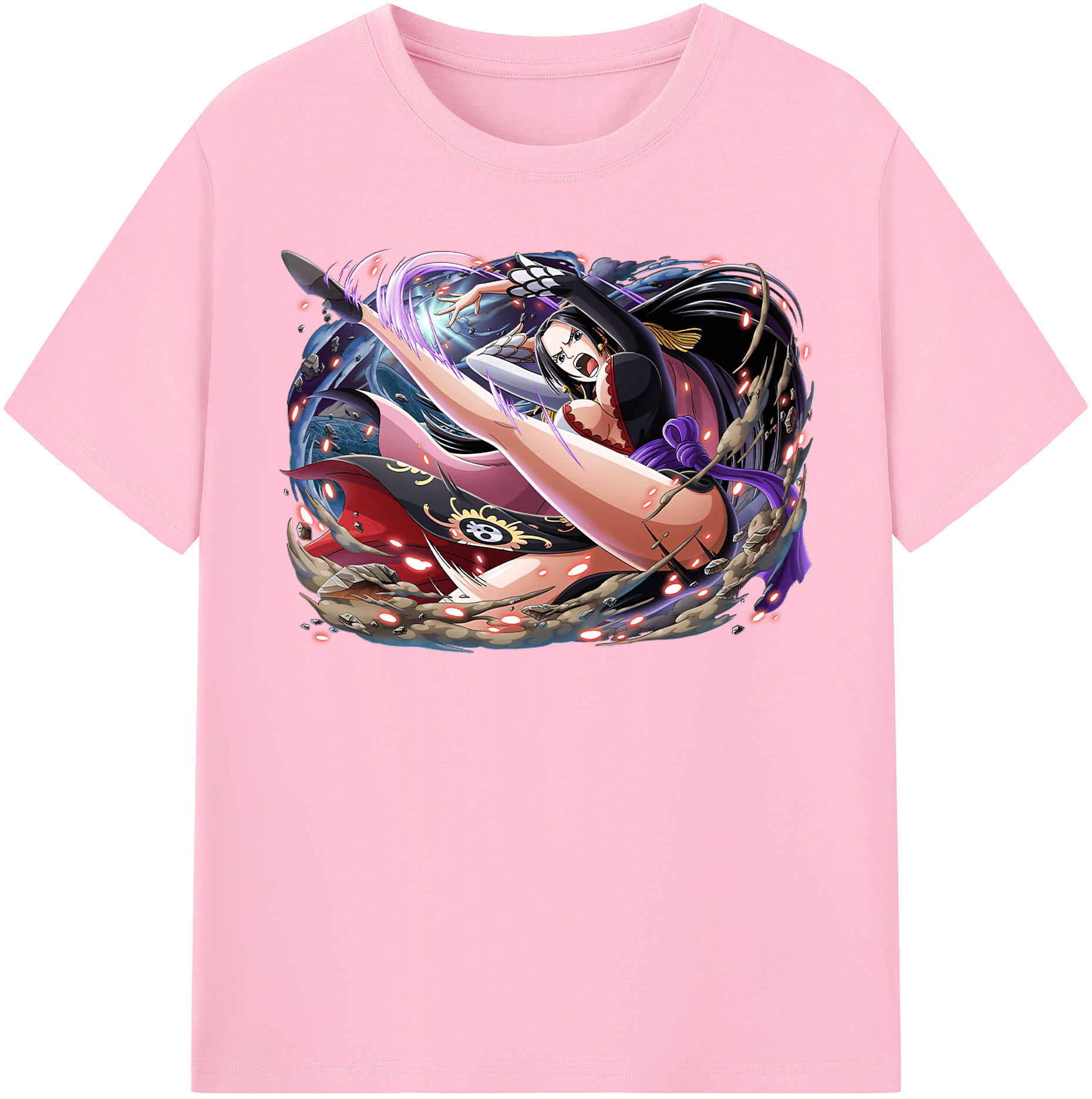 ワンピース ボア・ハンコック ONE PIECE Boa·Hancock 綿100％半袖Tシャツ（フロントプリント）