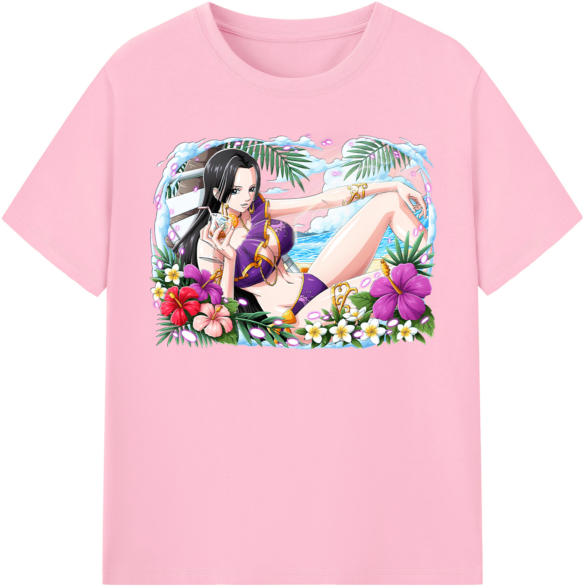 （画像用） ワンピース ボア・ハンコック ONE PIECE Boa·Hancock 綿100％半袖Tシャツ（フロントプリント）